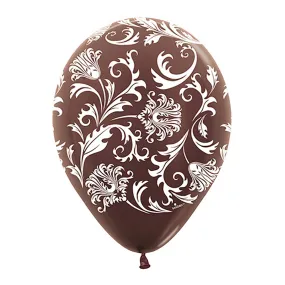 11 inch DAMASK - METALLIC CHOCOLATE