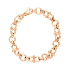 18ct Rose Gold Infinity Link Handmade Bracelet