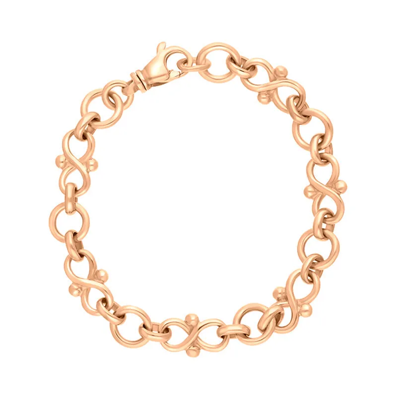 18ct Rose Gold Infinity Link Handmade Bracelet