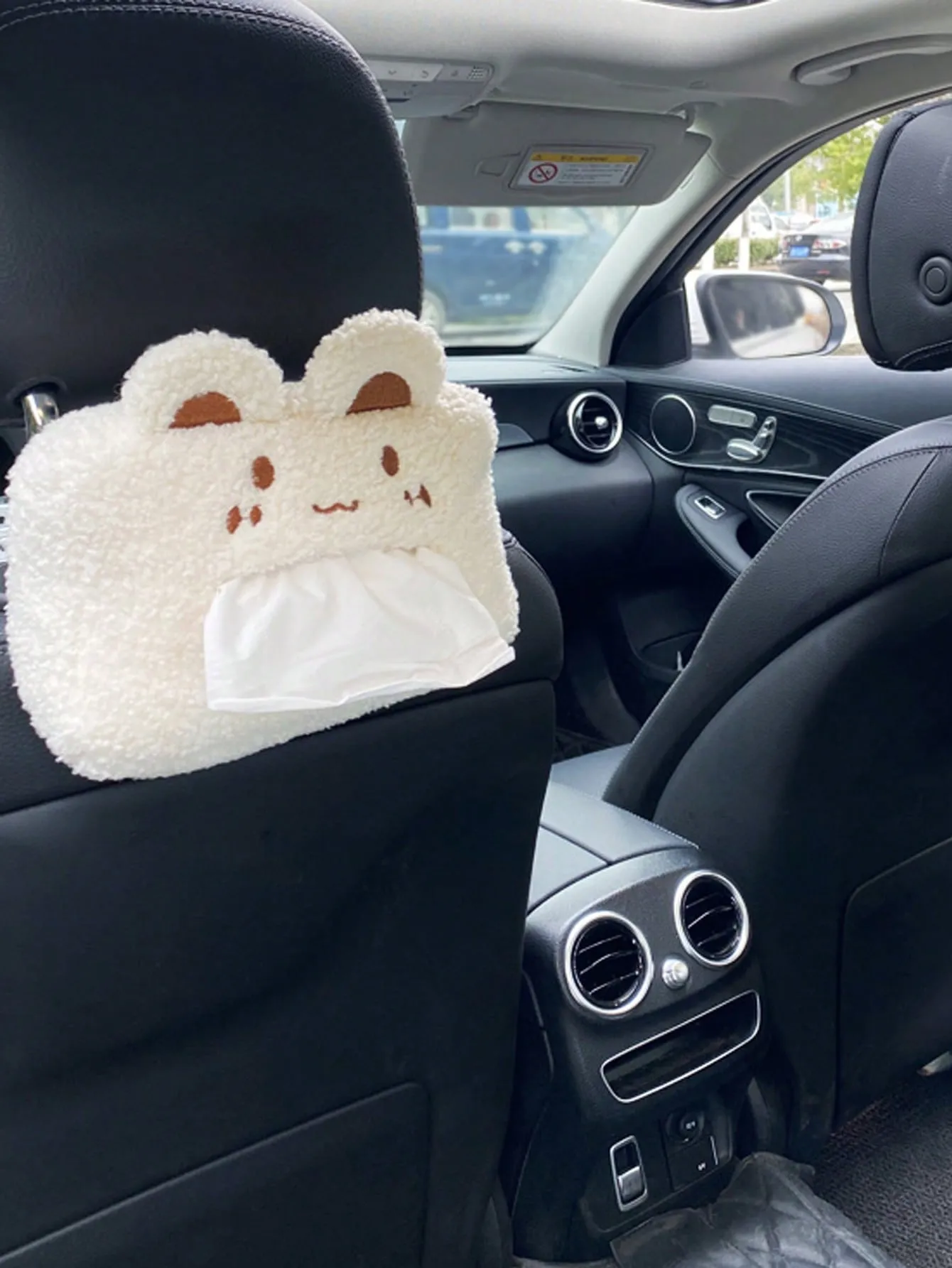 1pc Cartoon Design Car Seat Back Tissue Box