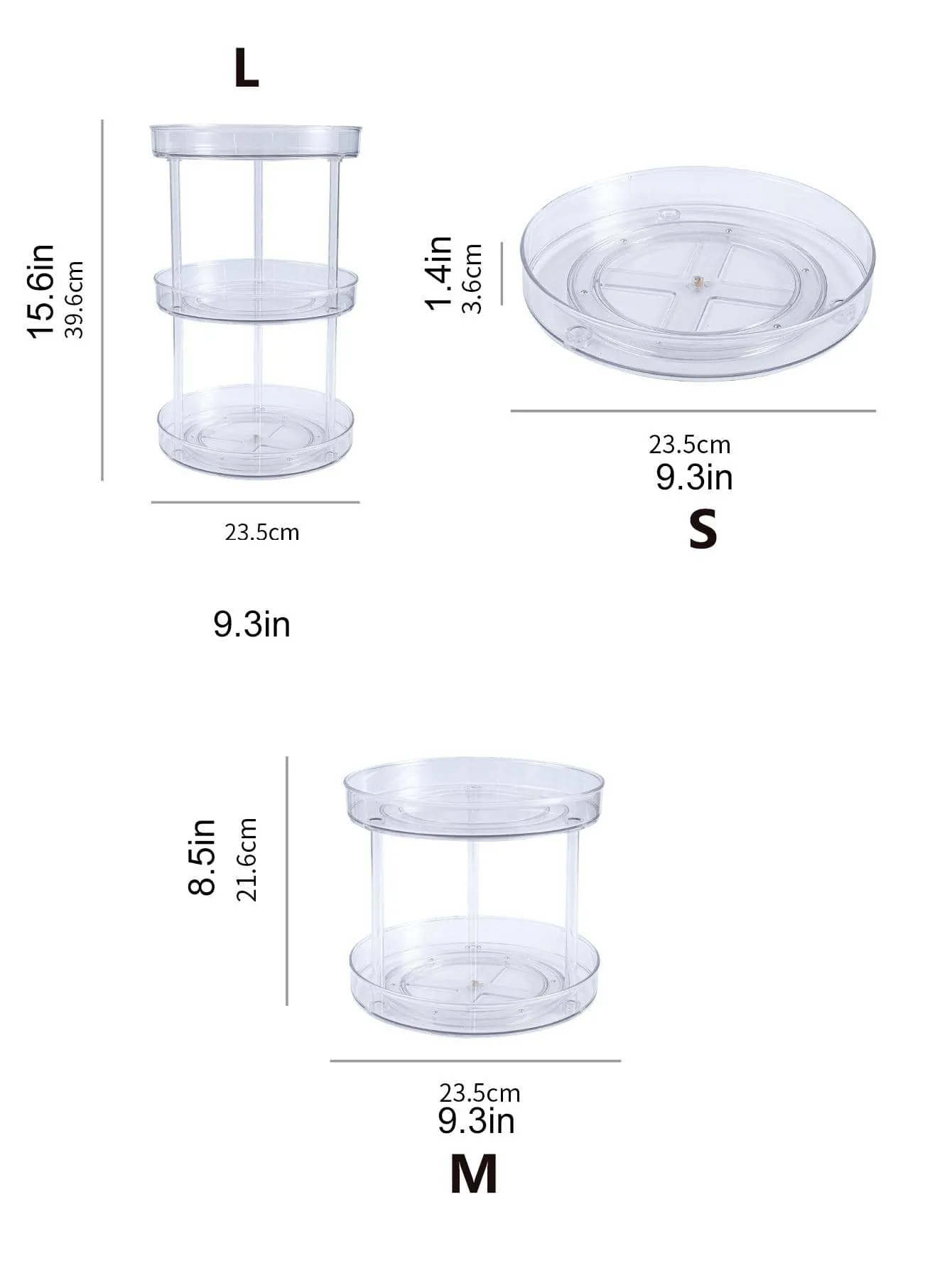 1pc Clear Round Shaped Desktop Storage Holder, Simple Plastic Spiral Design Makeup Storage Rack For Household