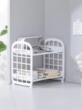 1pc Double Layer Desktop Storage Rack