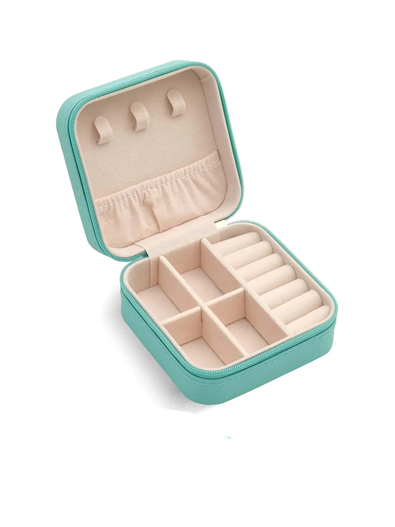 1pc Portable Travel Earrings Storage Box,Mini Ring Storage Case,Necklace Storage Box