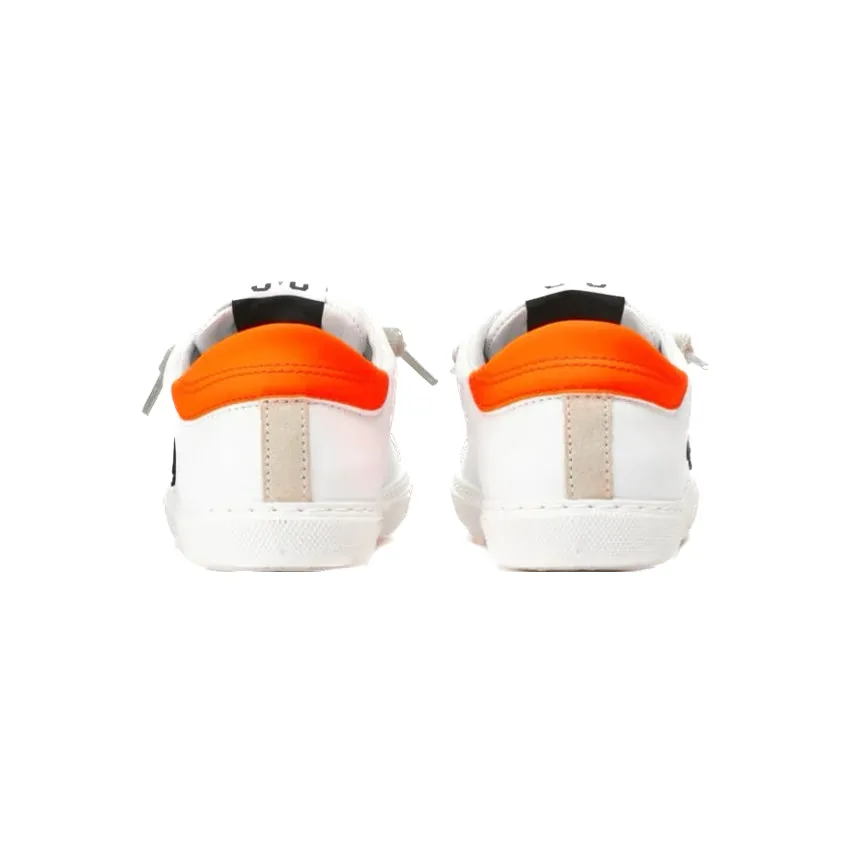 2STAR SNEAKERS 2625-148 BIANCO-ARANCIO FLUO