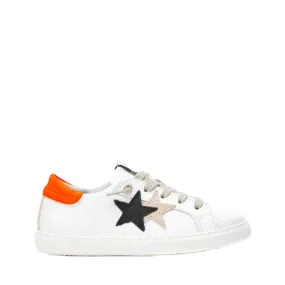 2STAR SNEAKERS 2625-148 BIANCO-ARANCIO FLUO