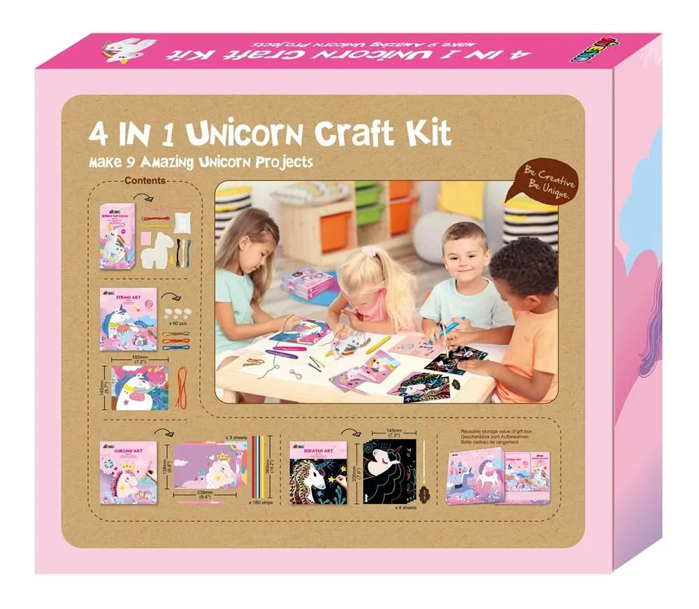 4 in 1 Unicorn Craft Kit - 9 Amazing Unicorn Projects