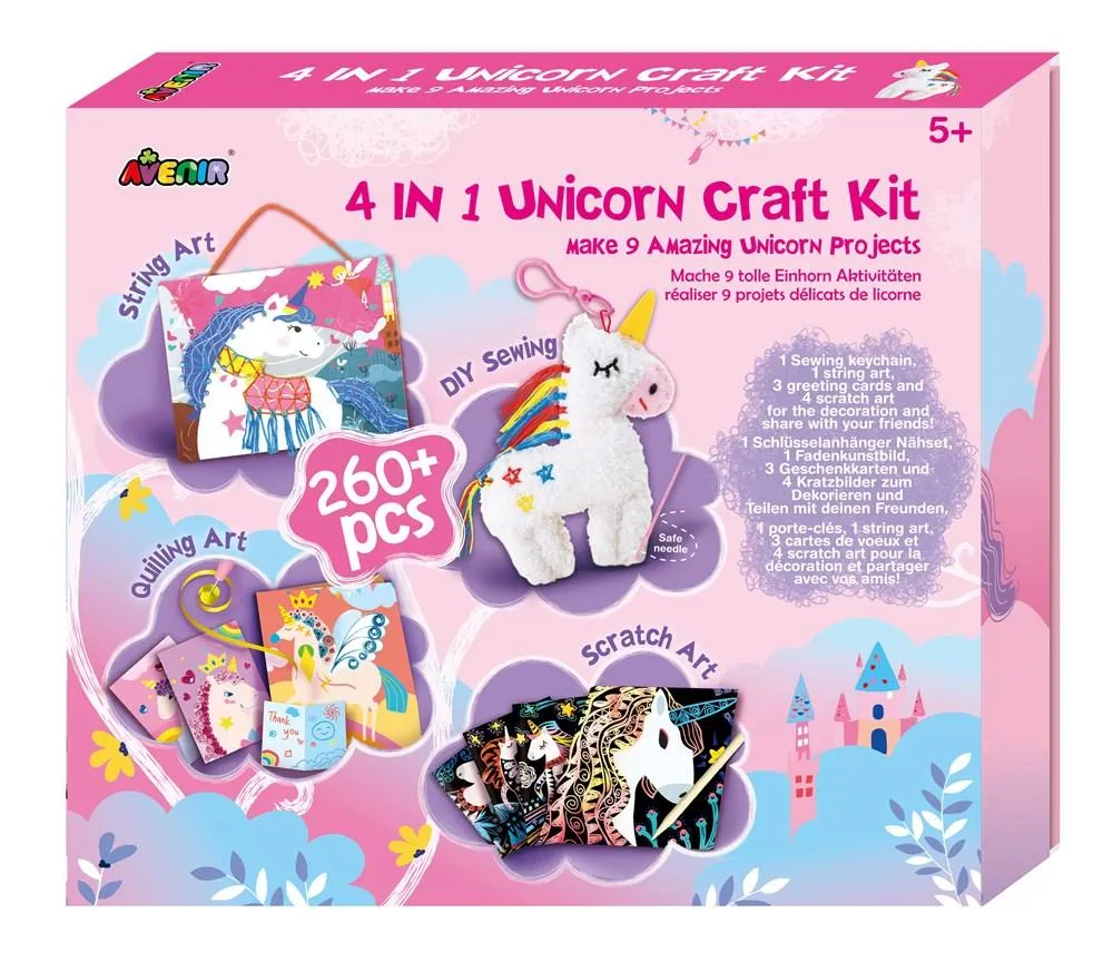 4 in 1 Unicorn Craft Kit - 9 Amazing Unicorn Projects