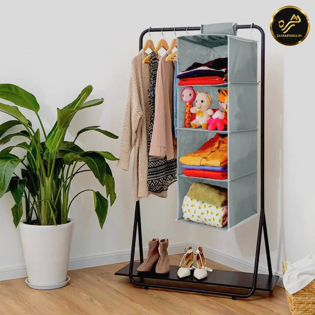 4 Shelf Clothes Hanging Organizer