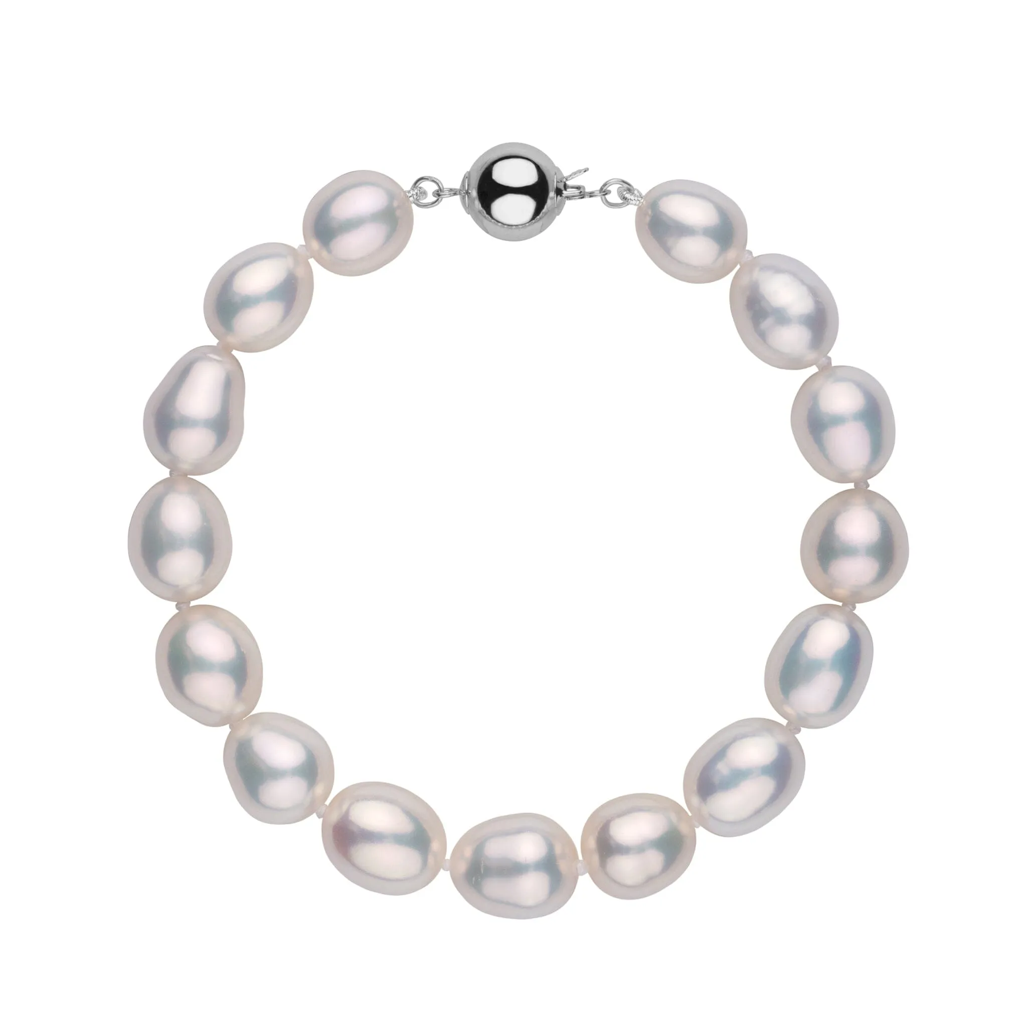 9.0-10.0 mm Metallic Freshwater Drop Pearl Bracelet