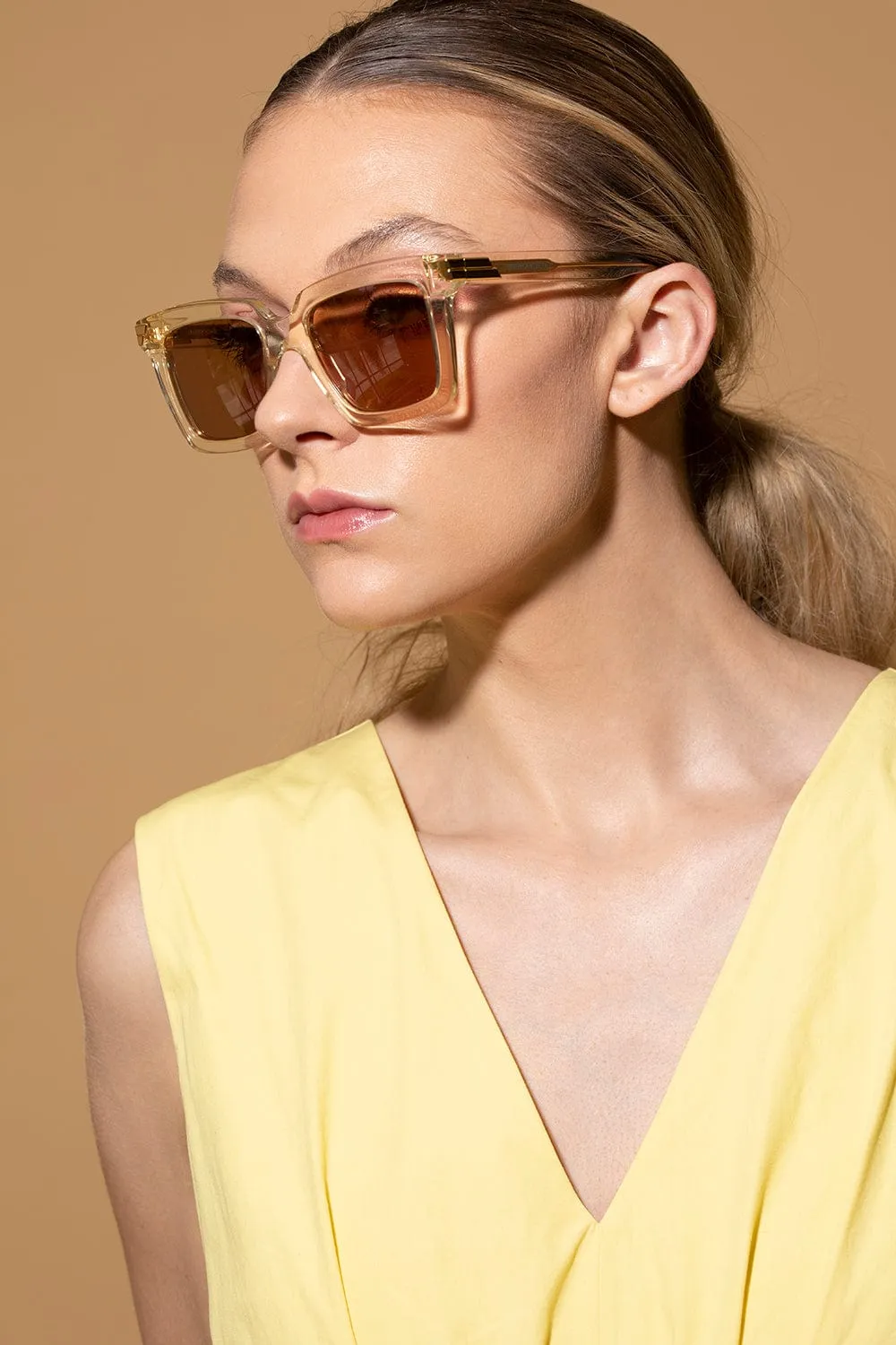 Acetate Sunglasses - Beige