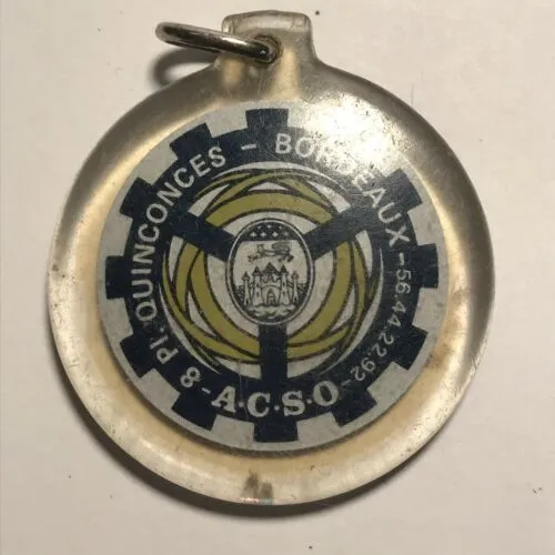 Acso Pi. Quinconces - Bordeaux Automobile Club Keychain