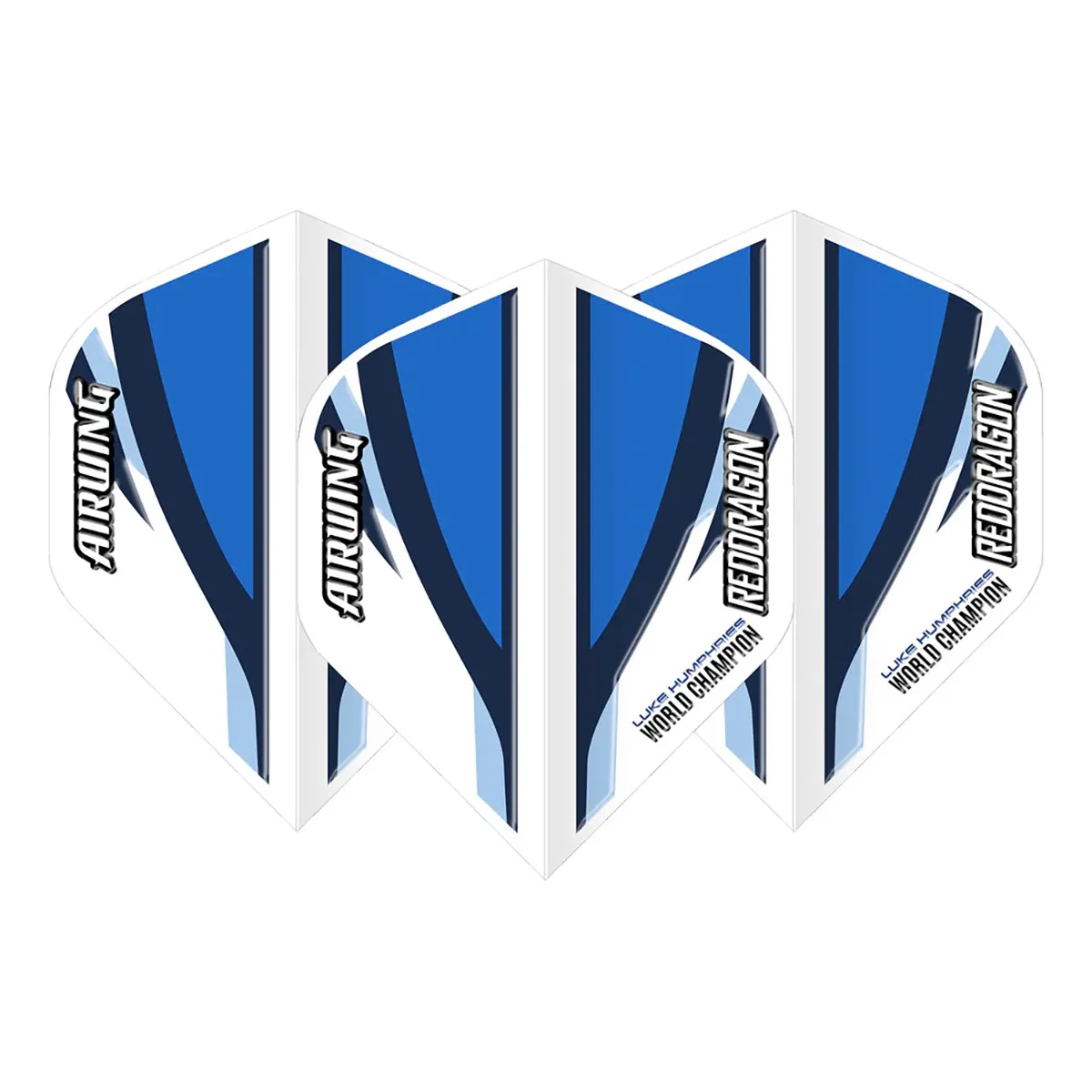 Airwing Luke Humphries World Champion White Standard Dart Flights by Red Dragon