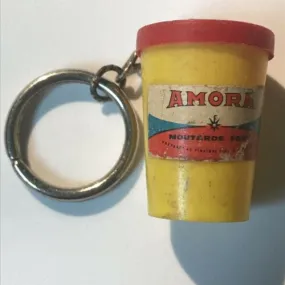 Amora Moutarde Forte Plastic Keychain Keyring