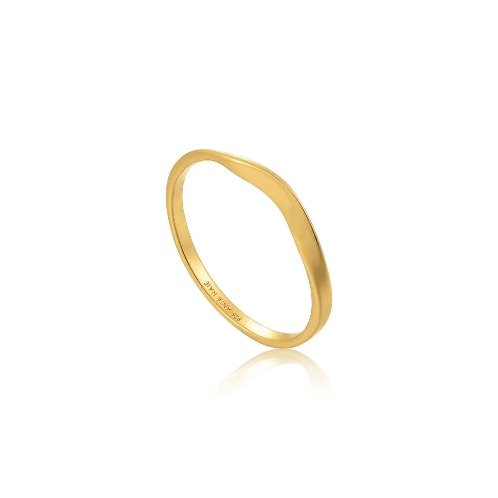 Ania Haie Modern Curve Ring - Gold