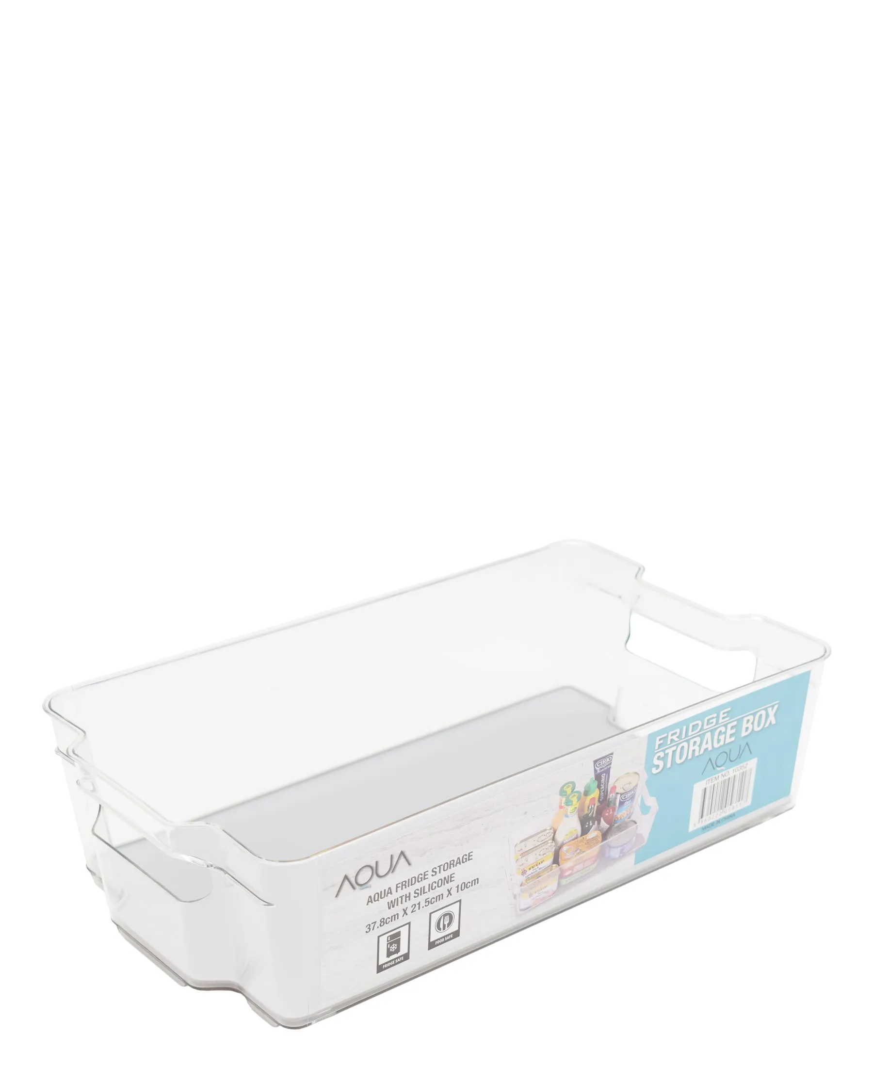 Aqua Fridge Storage With Silicone 37.8cm - Clear