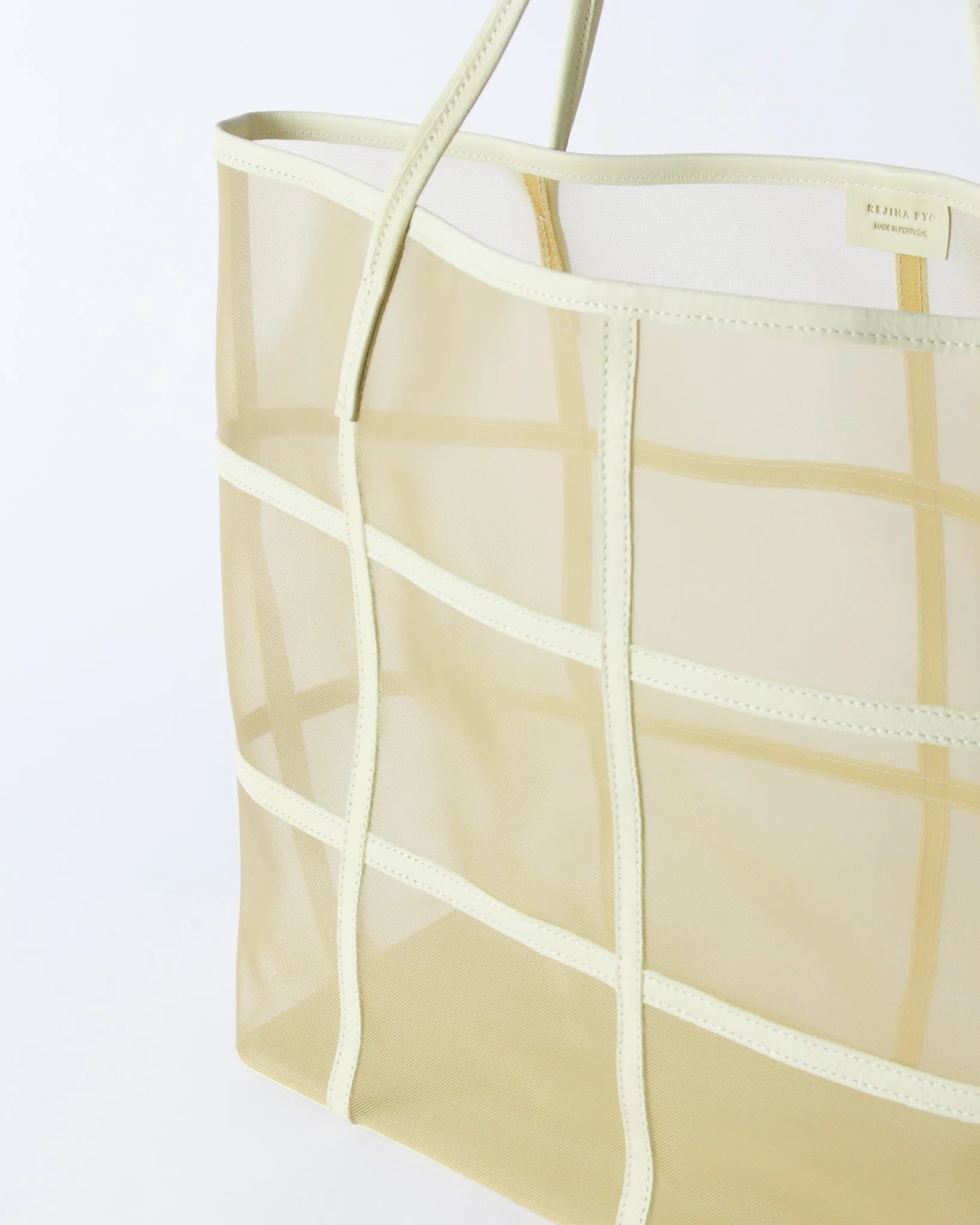 Ariah Tote Mesh   Leather Apple