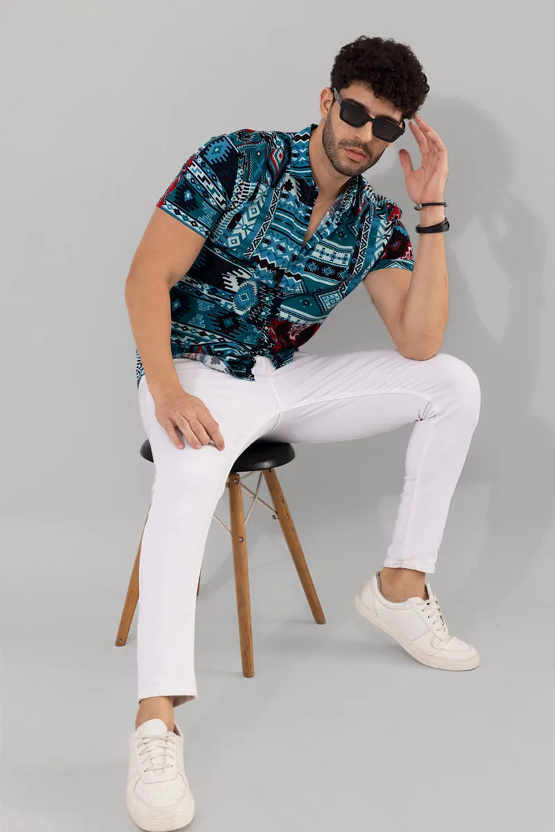 Aztec Blue Shirt