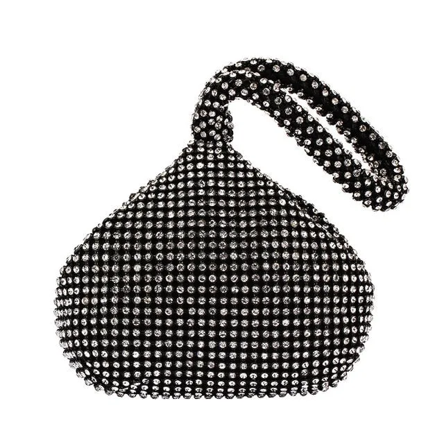 Beaded Soft Evening Bags Cover Open Style Handbag Purse Clutch