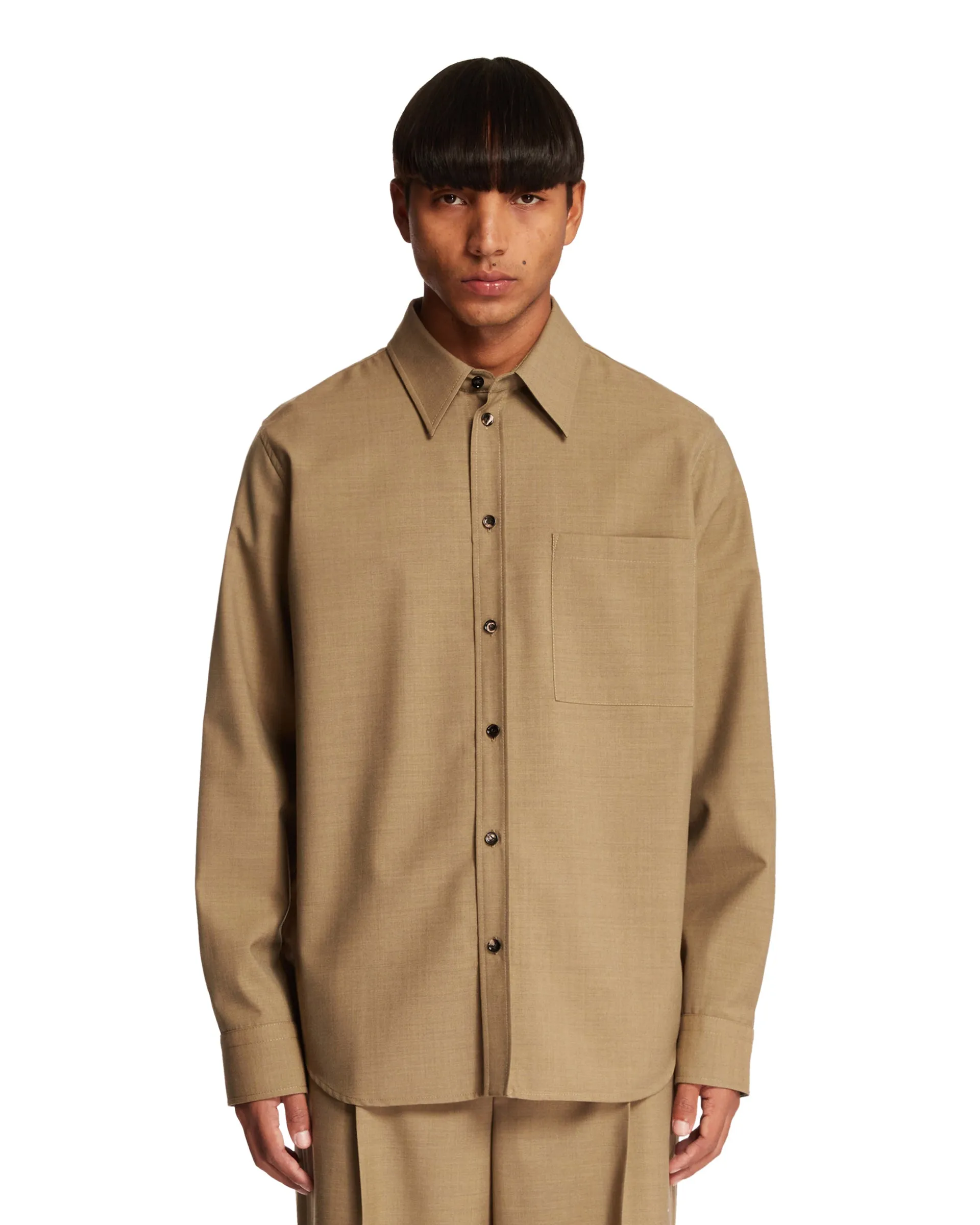 Beige Wool Shirt