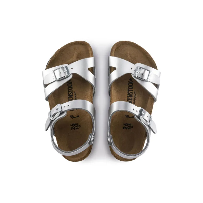 BIRKENSTOCK SANDALO RIO 1019201 METALLIC ARGENTO