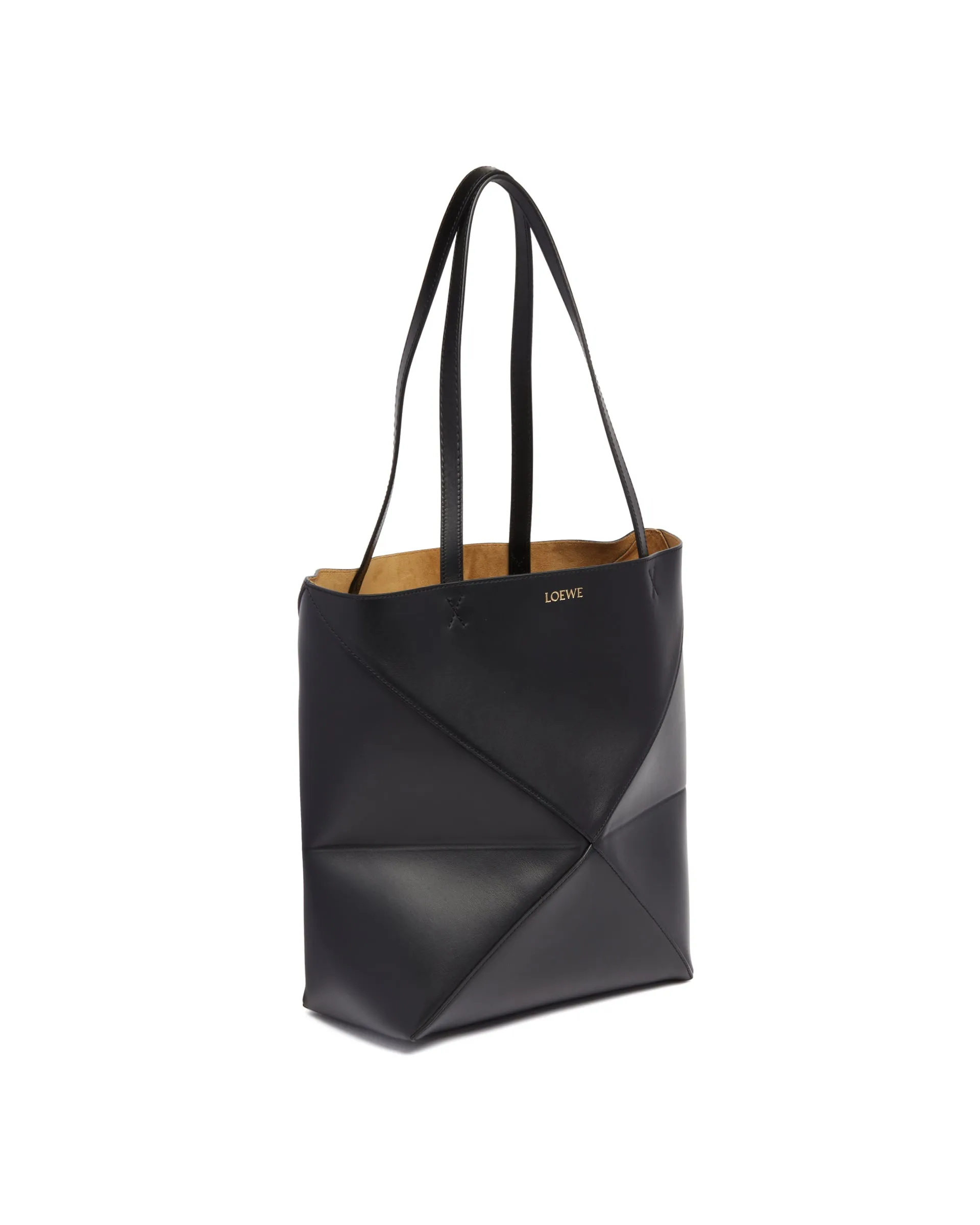 Black Medium Puzzle Fold Tote