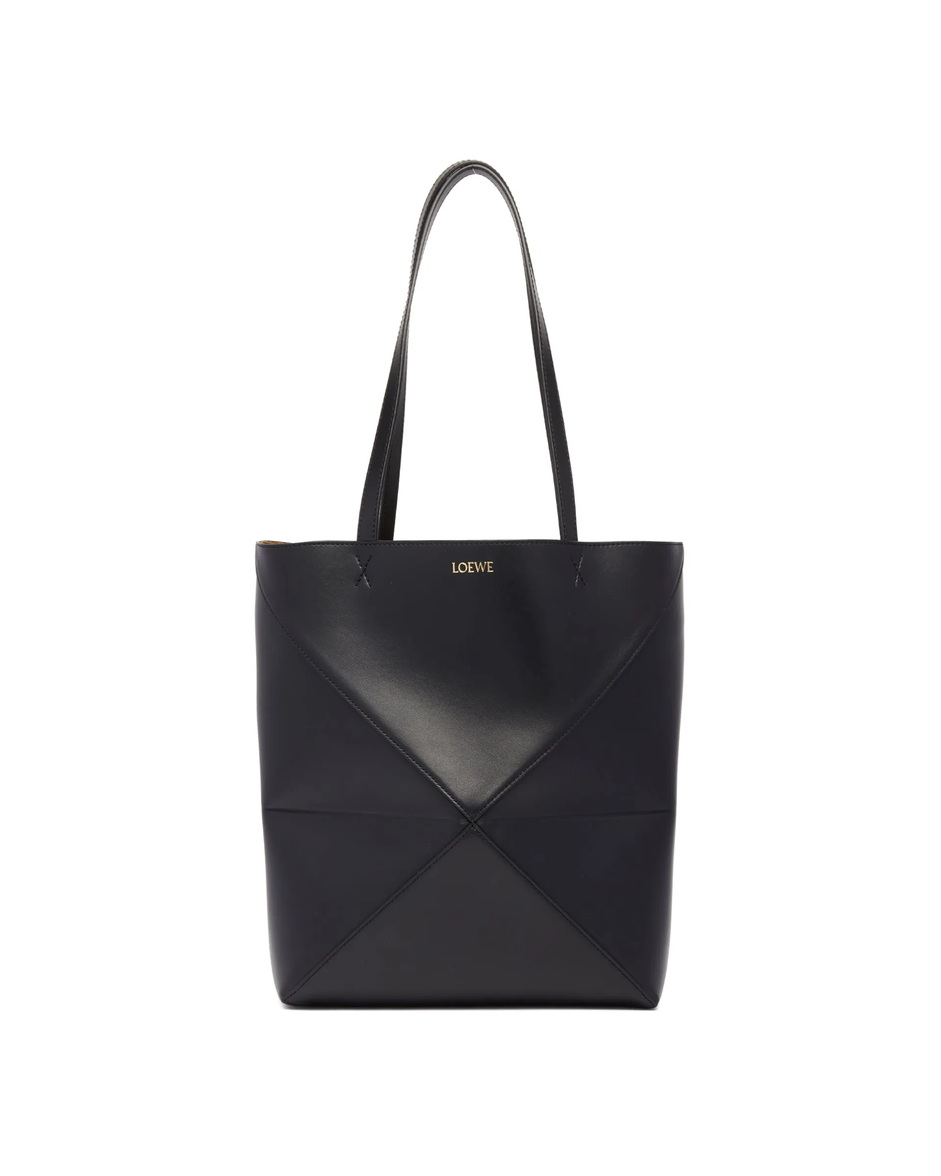 Black Medium Puzzle Fold Tote