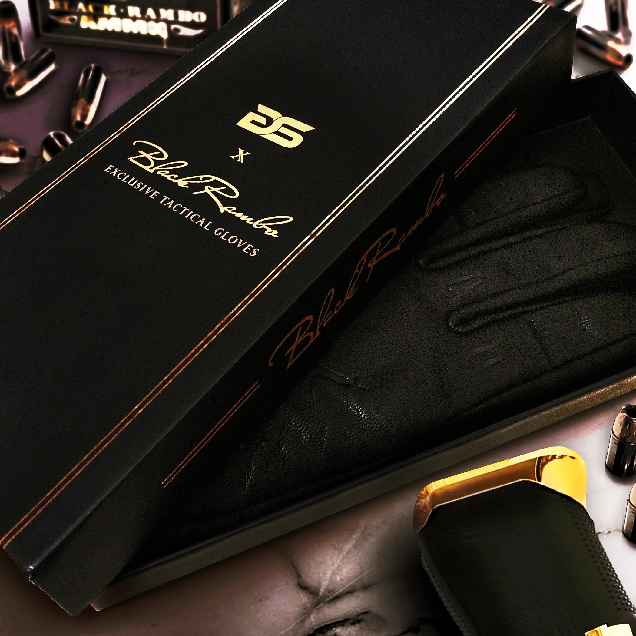 Black Rambo Exclusive Tactical Gloves