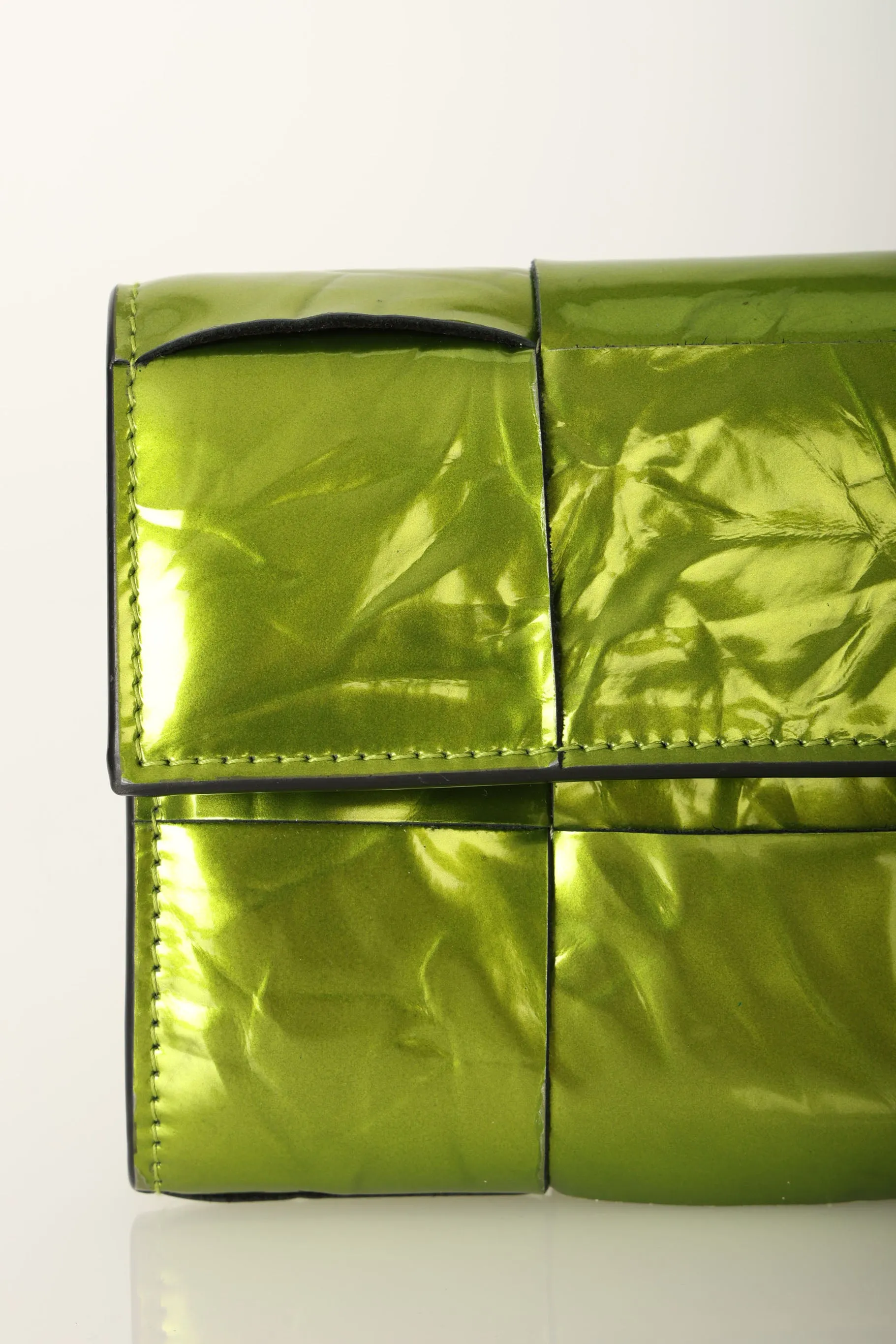 Bottega Veneta Cassette Chlorophyll Wallet w/ Chain