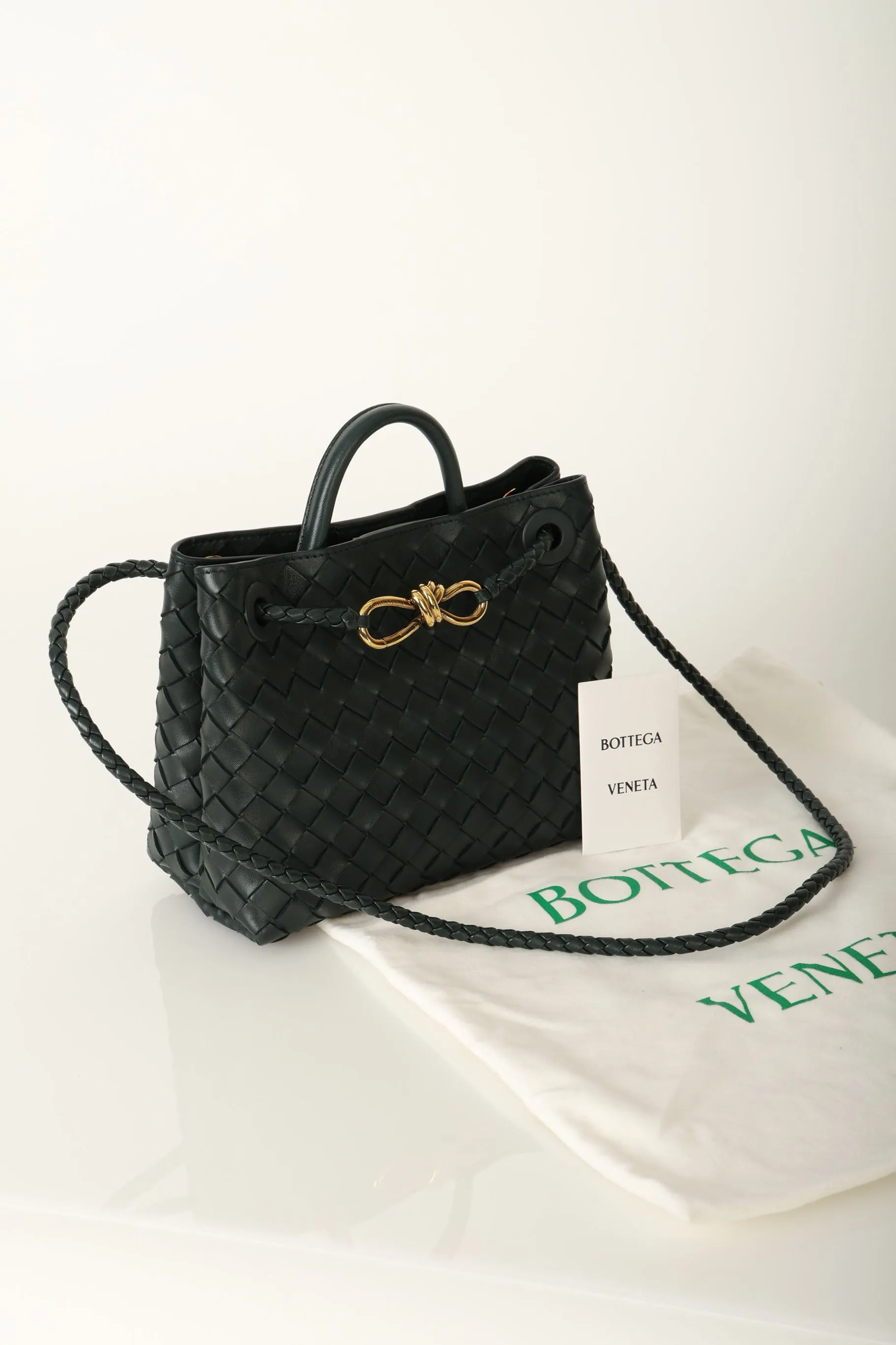 Bottega Veneta Emerald Intrecciato Small Andiamo