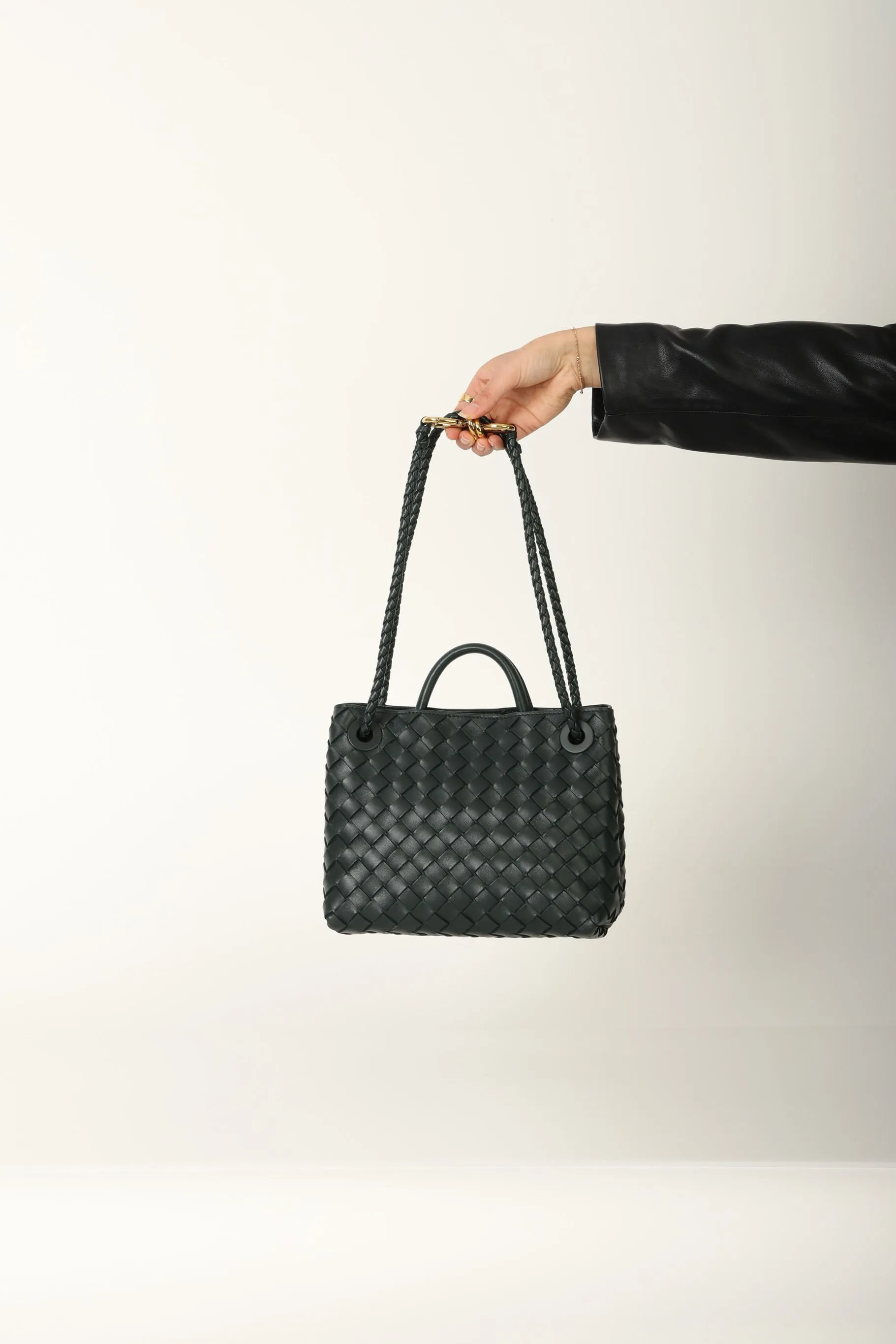 Bottega Veneta Emerald Intrecciato Small Andiamo