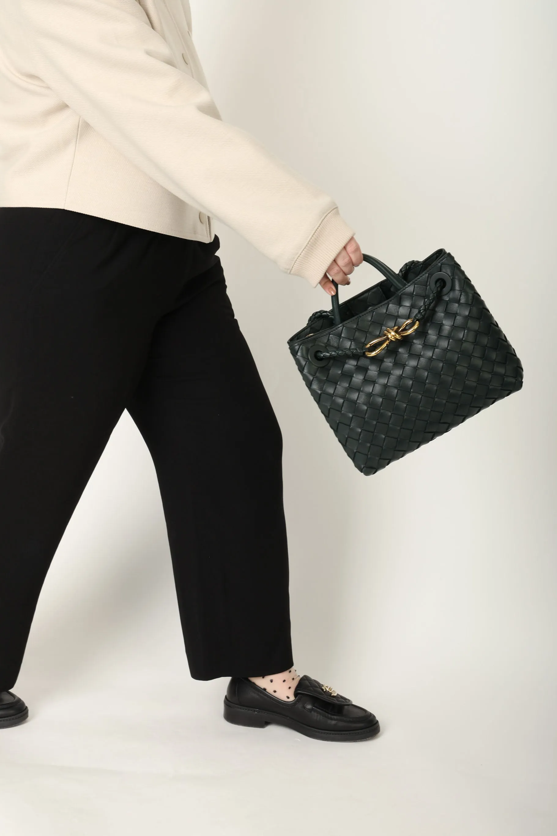 Bottega Veneta Emerald Intrecciato Small Andiamo