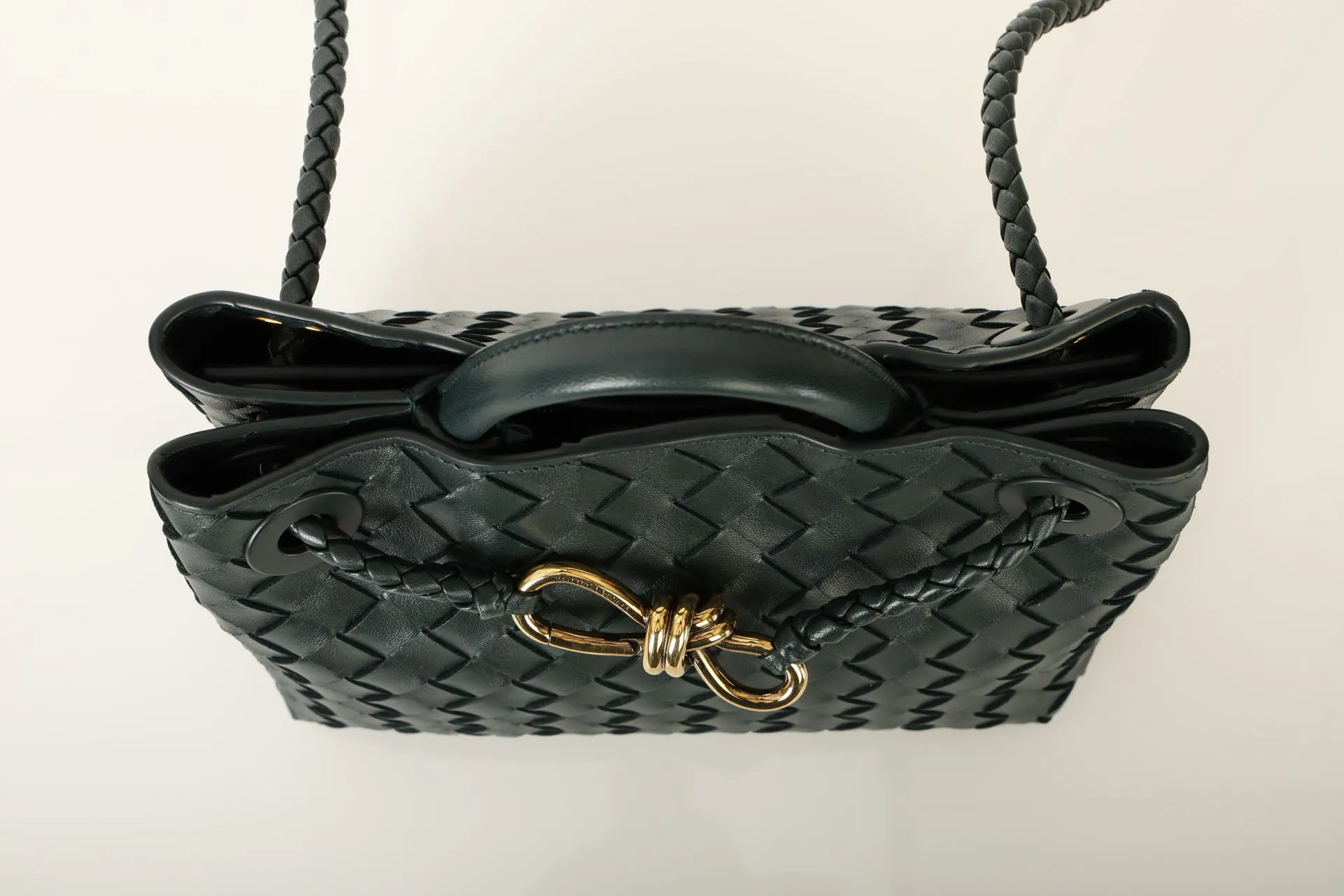 Bottega Veneta Emerald Intrecciato Small Andiamo