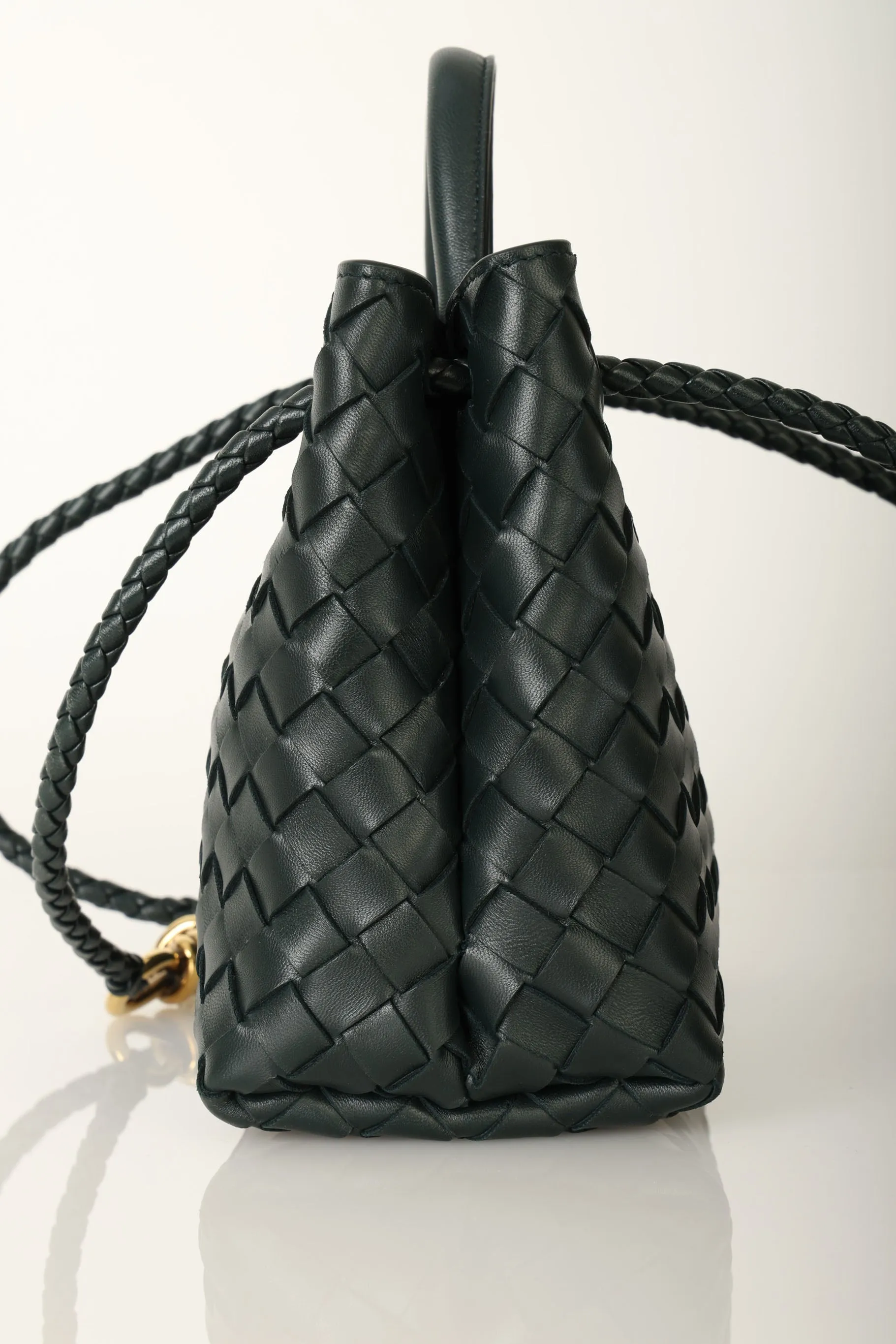 Bottega Veneta Emerald Intrecciato Small Andiamo