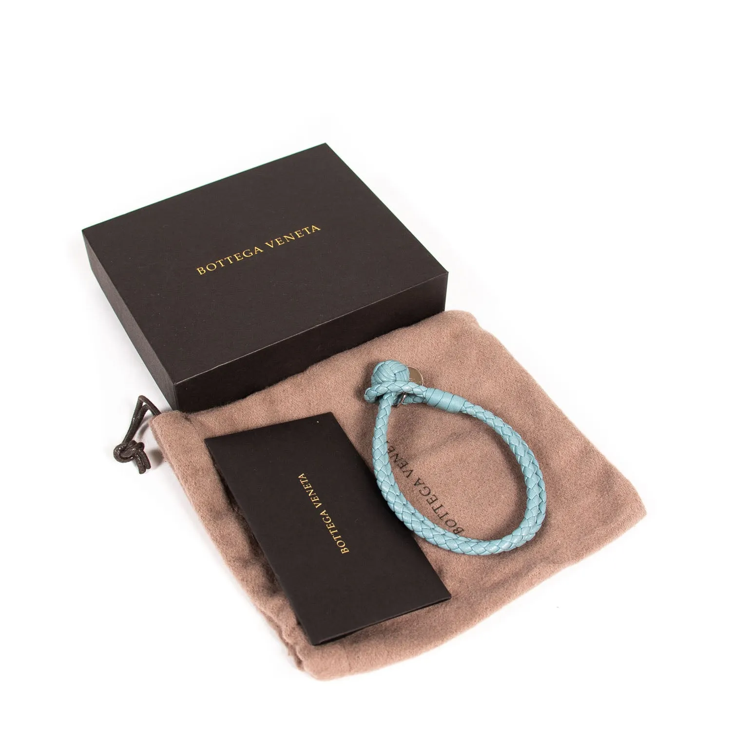 Bottega Veneta Intrecciato Double Row Knot Bracelet