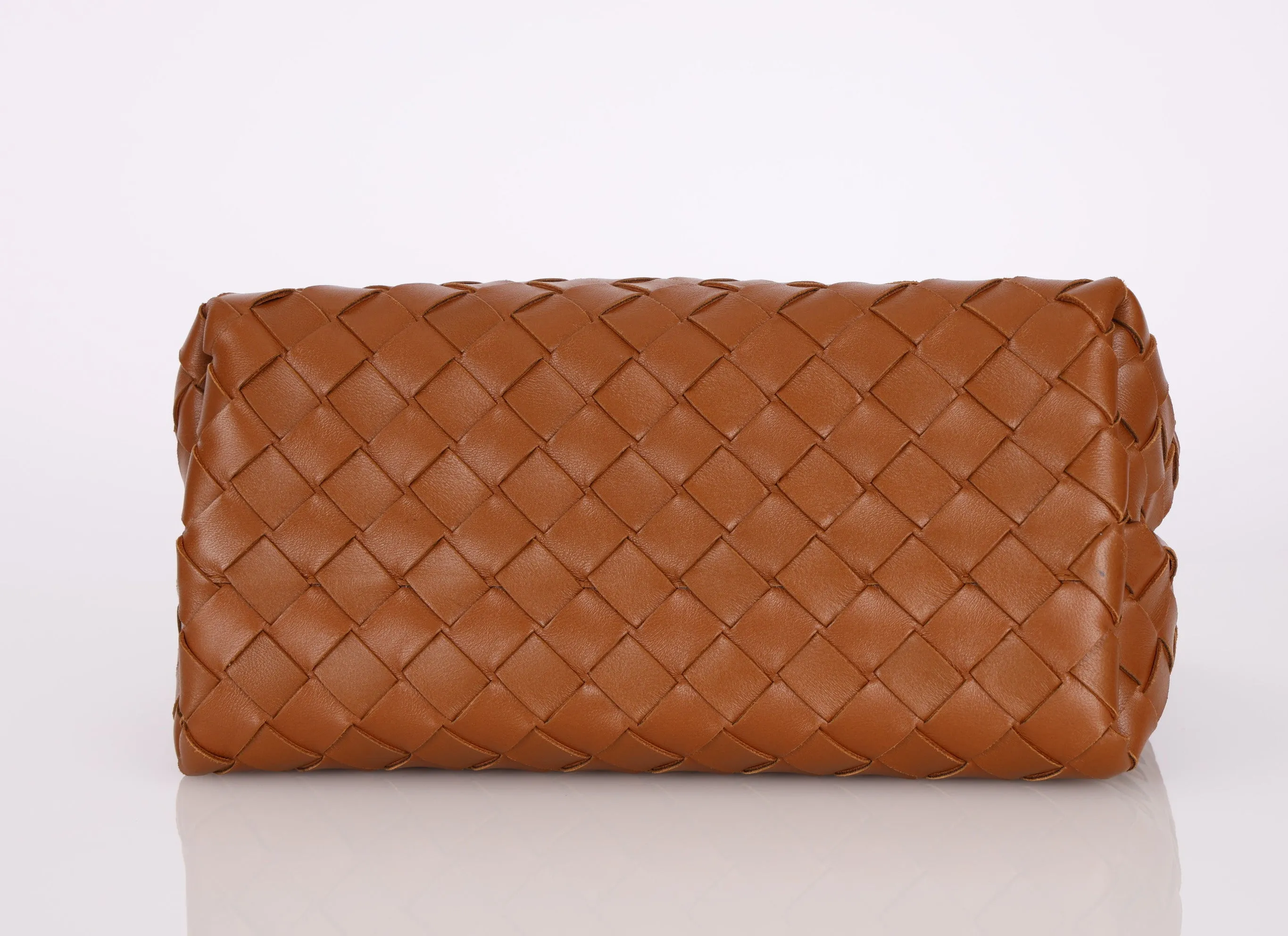 Bottega Veneta Intrecciato Small Andiamo Bag in Cognac