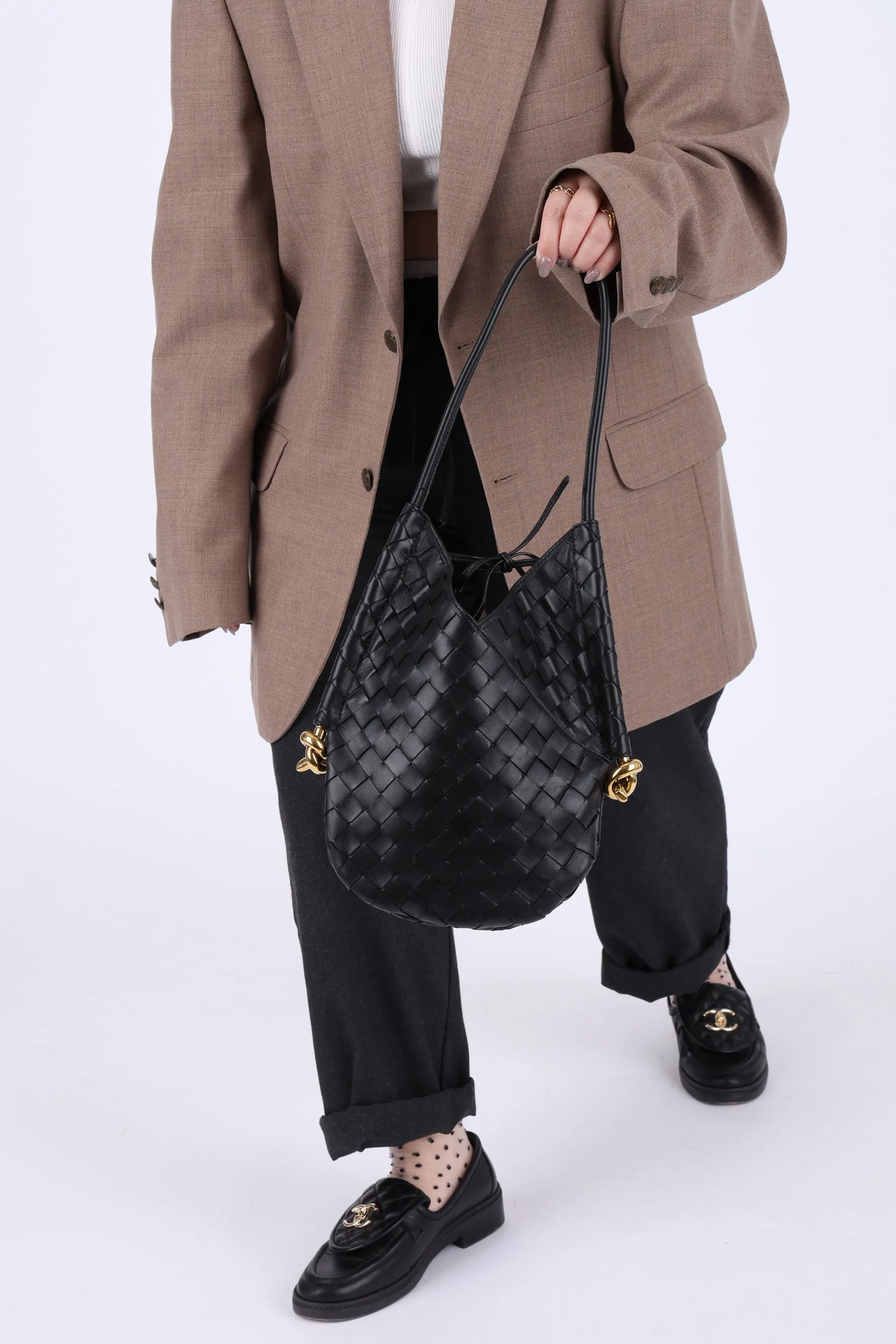 Bottega Veneta Intrecciato Small Solstice Shoulder Bag