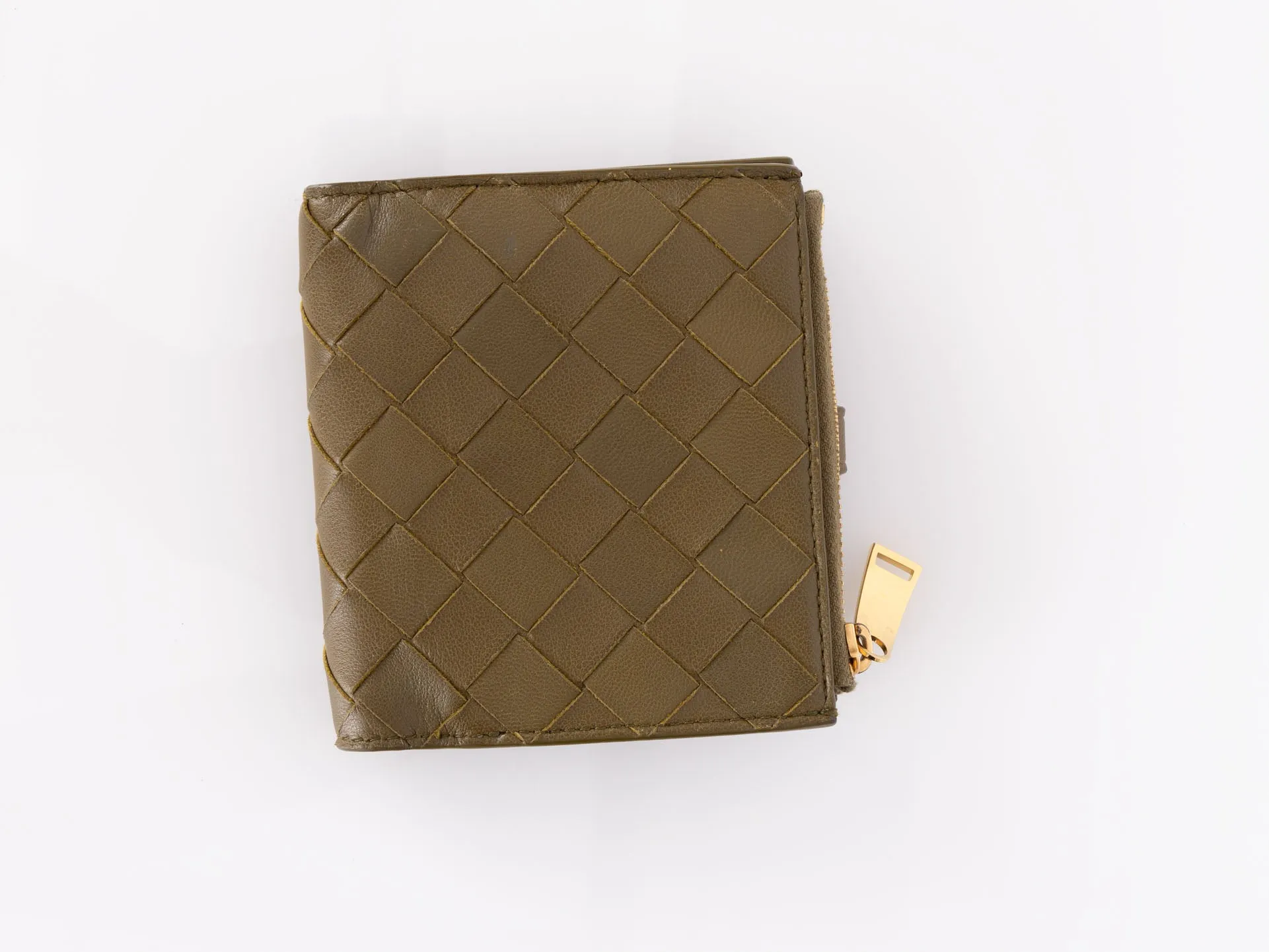 Bottega Veneta Intrecciato Wallet w/ Chain