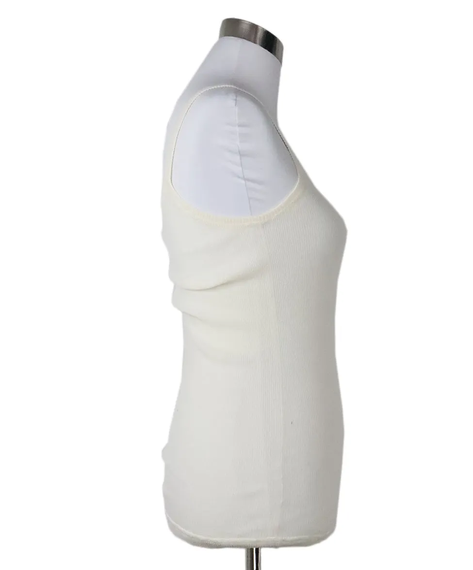 Bottega Veneta Ivory Cotton Tank Top sz 2