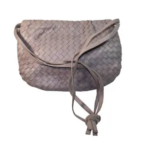 BOTTEGA VENETA Lavender Classic Woven Handbag with Strap