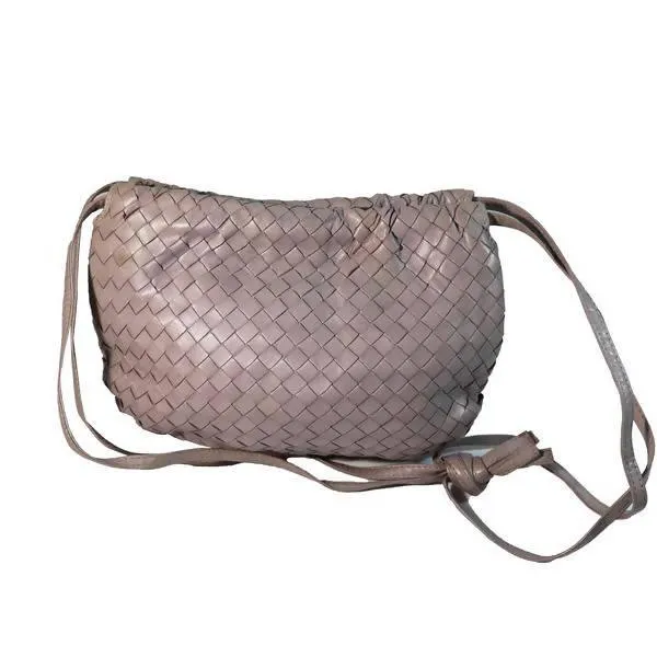 BOTTEGA VENETA Lavender Classic Woven Handbag with Strap