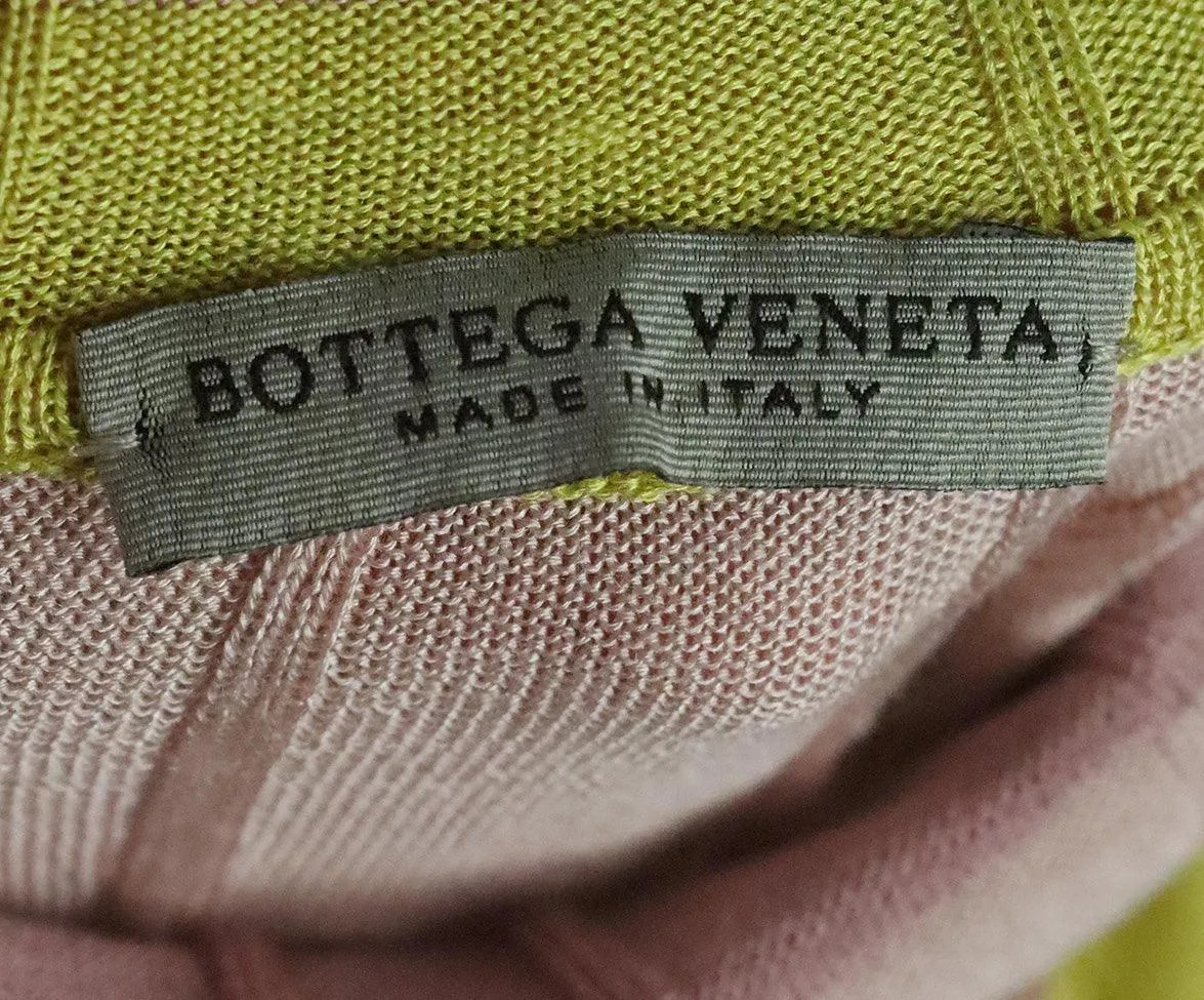 Bottega Veneta Mauve & Yellow Print Top sz 4