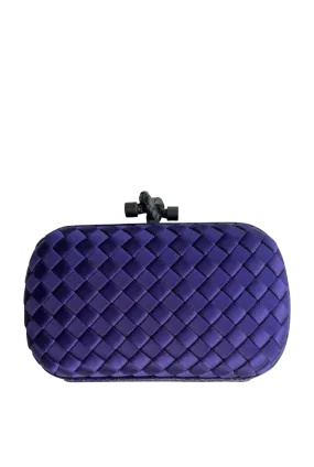 Bottega Veneta Pochette Knot Silk Clutch Bag | Purple