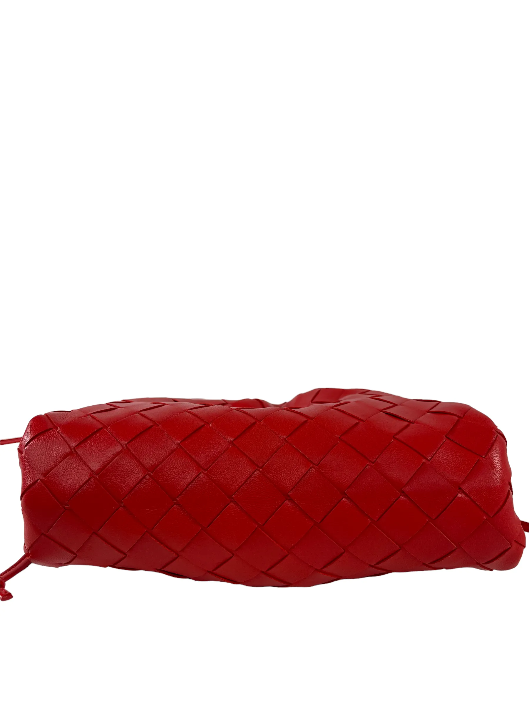 Bottega Veneta Small Red Woven Leather Crossbody