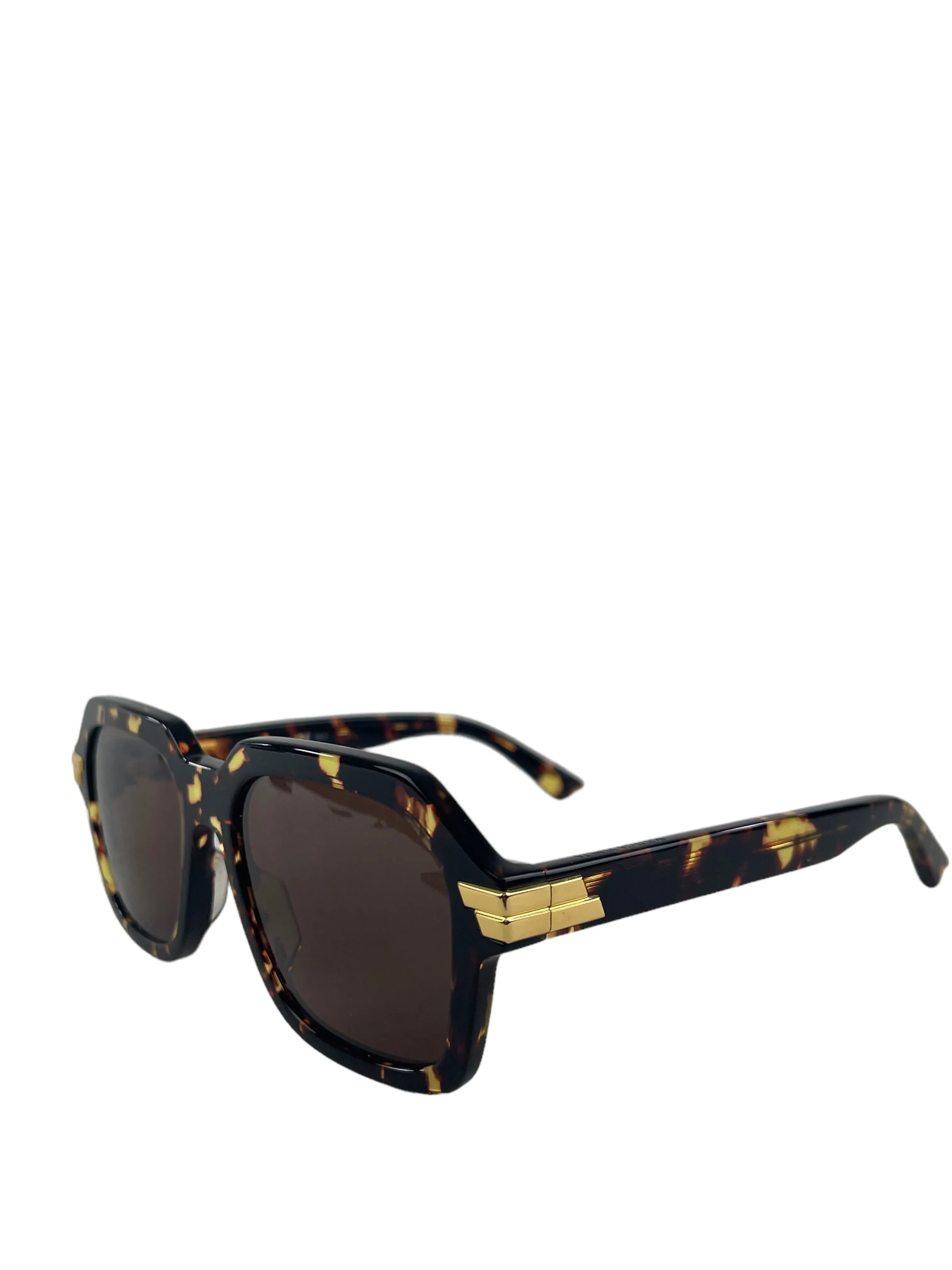 Bottega Veneta Tortoise Aviator Sunglasses