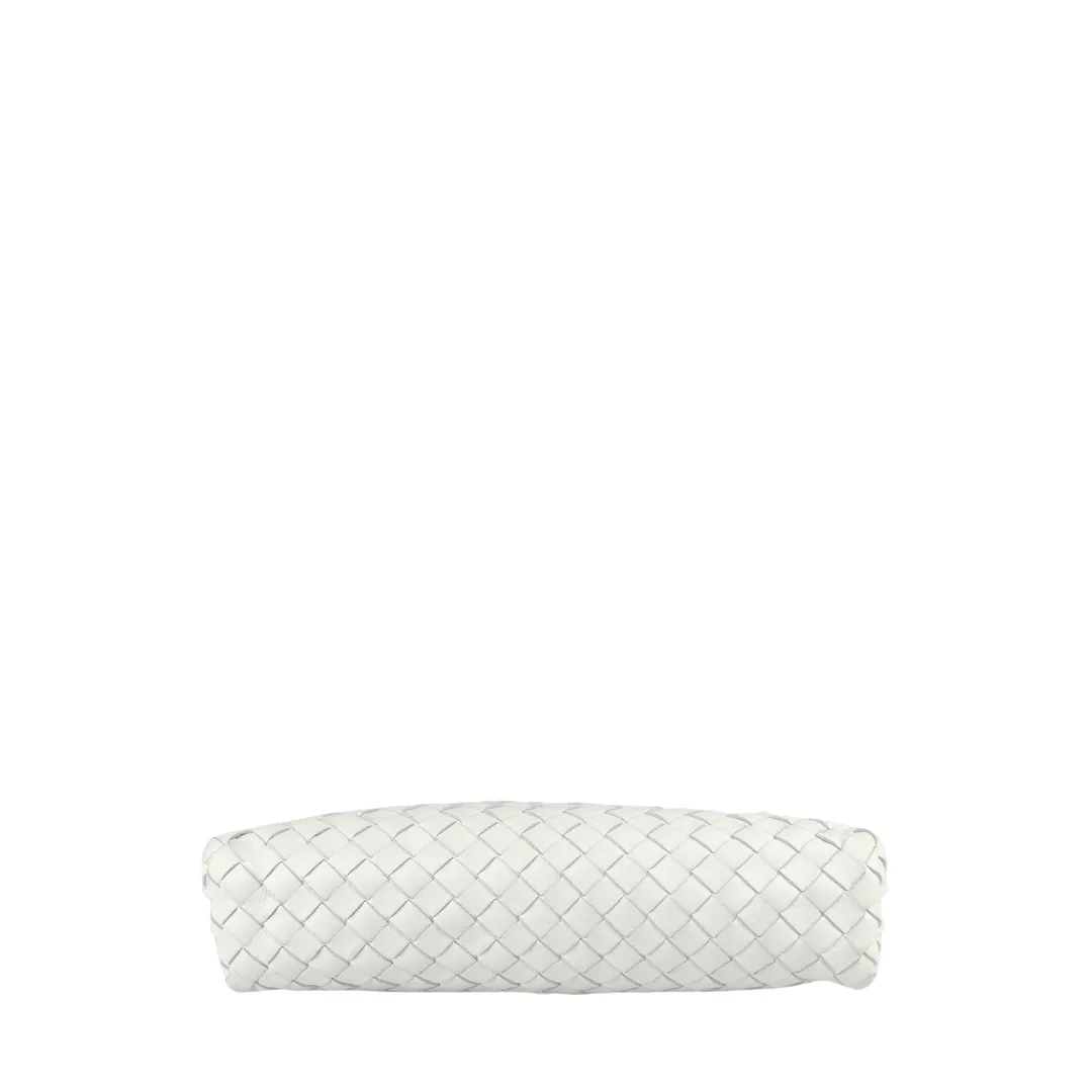 Bottega Veneta White Intrecciato Nodini Crossbody