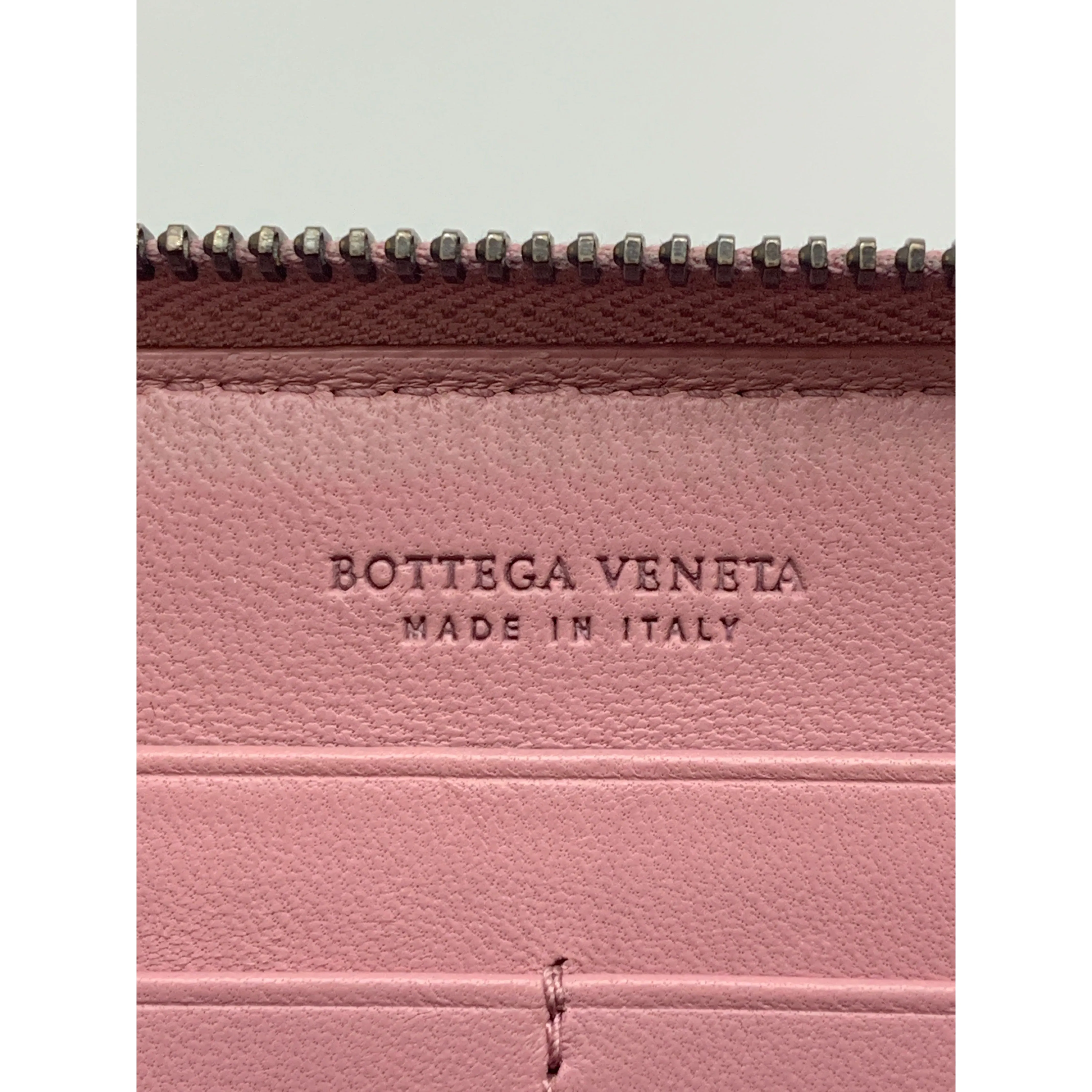 #BOTTEGA VENETA/Long Wallet/PNK/Leather