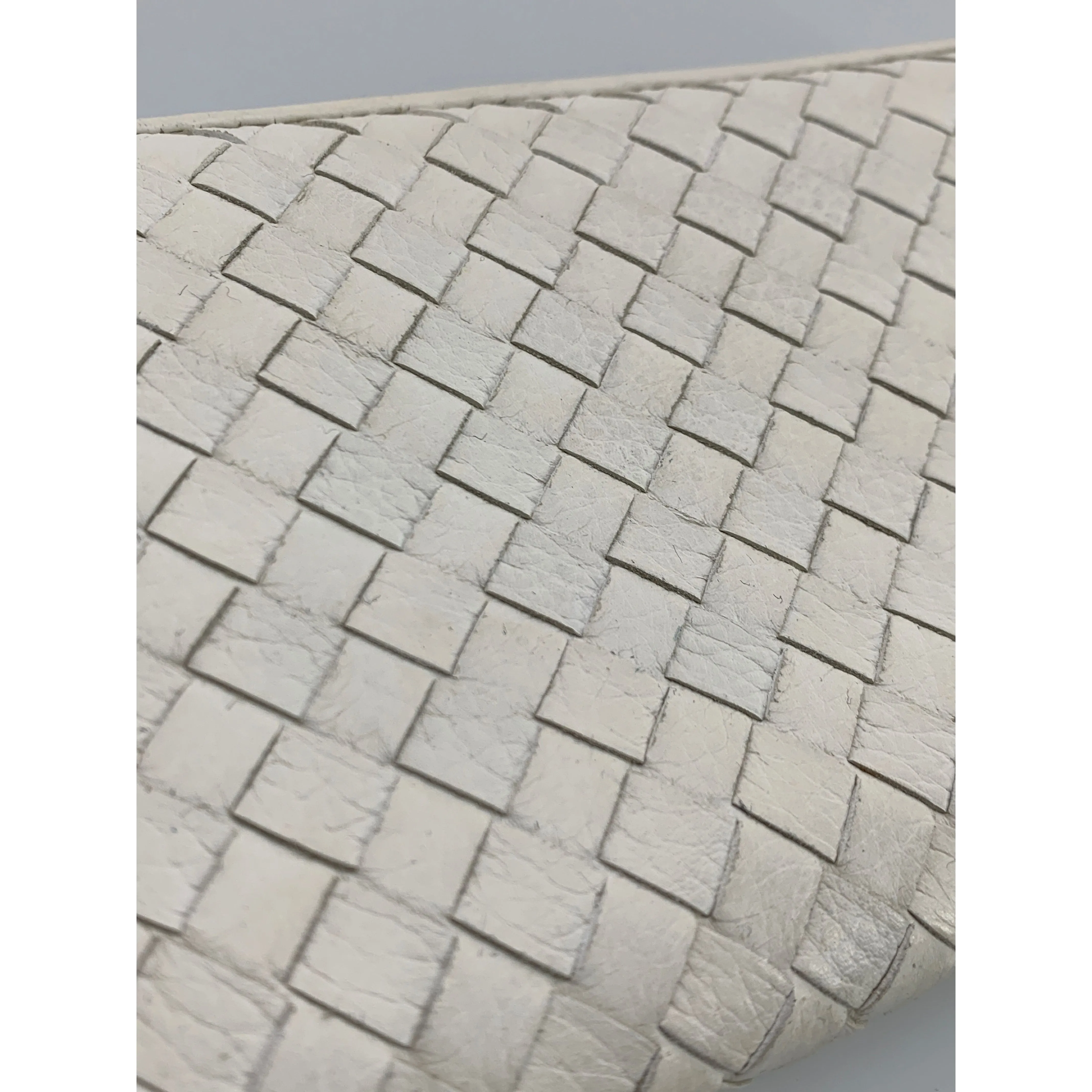 #BOTTEGA VENETA/Long Wallet/WHT/Leather