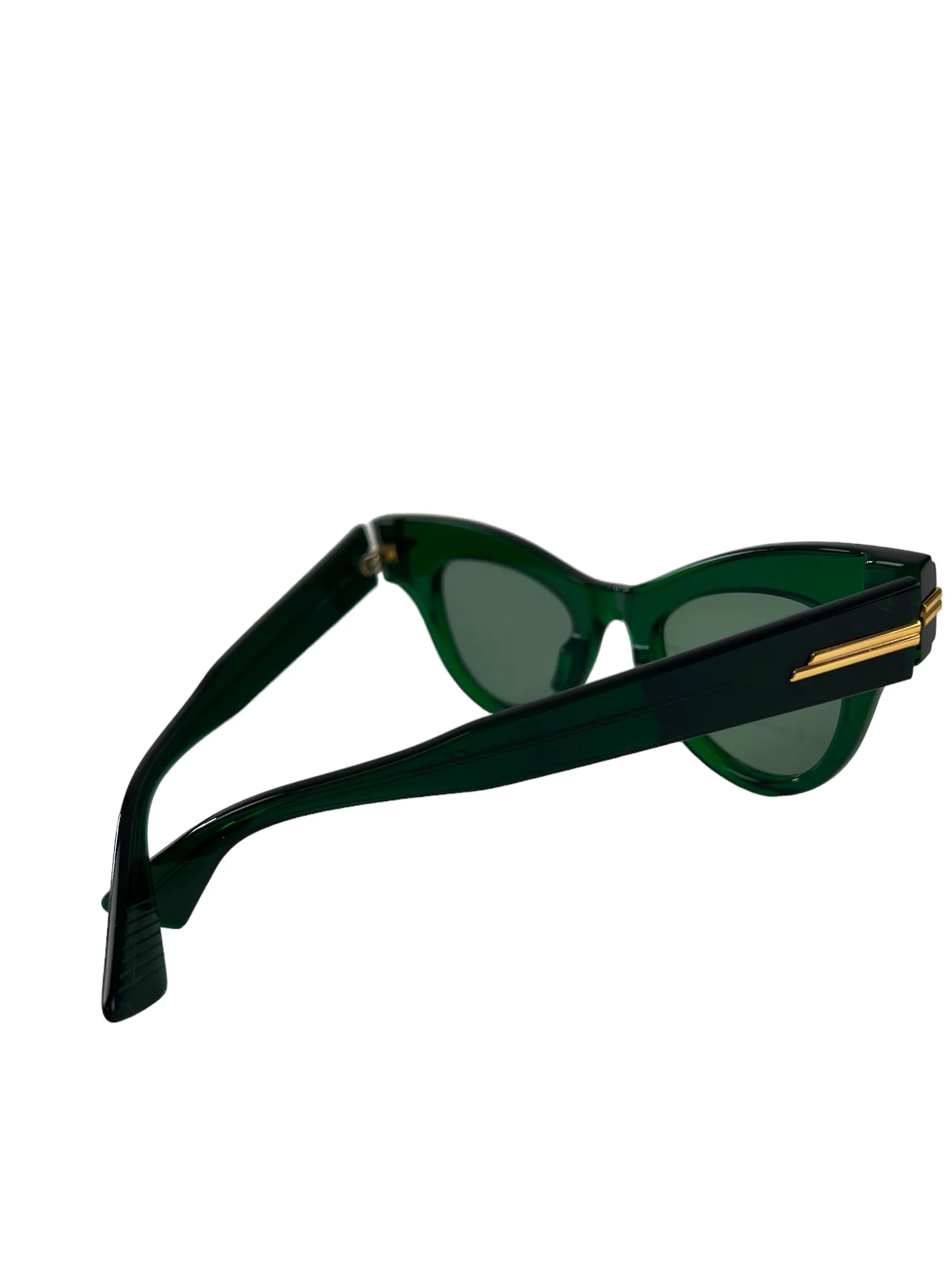 Bottega Venetta Emerald Green Cateye Sunglasses