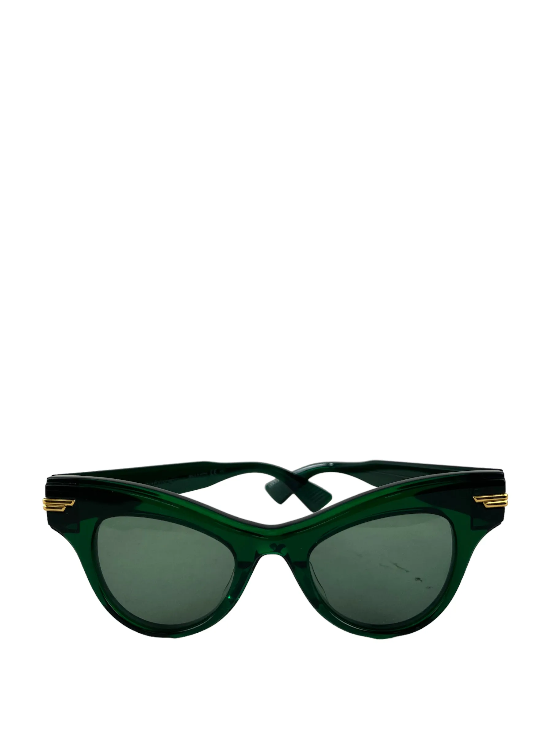 Bottega Venetta Emerald Green Cateye Sunglasses