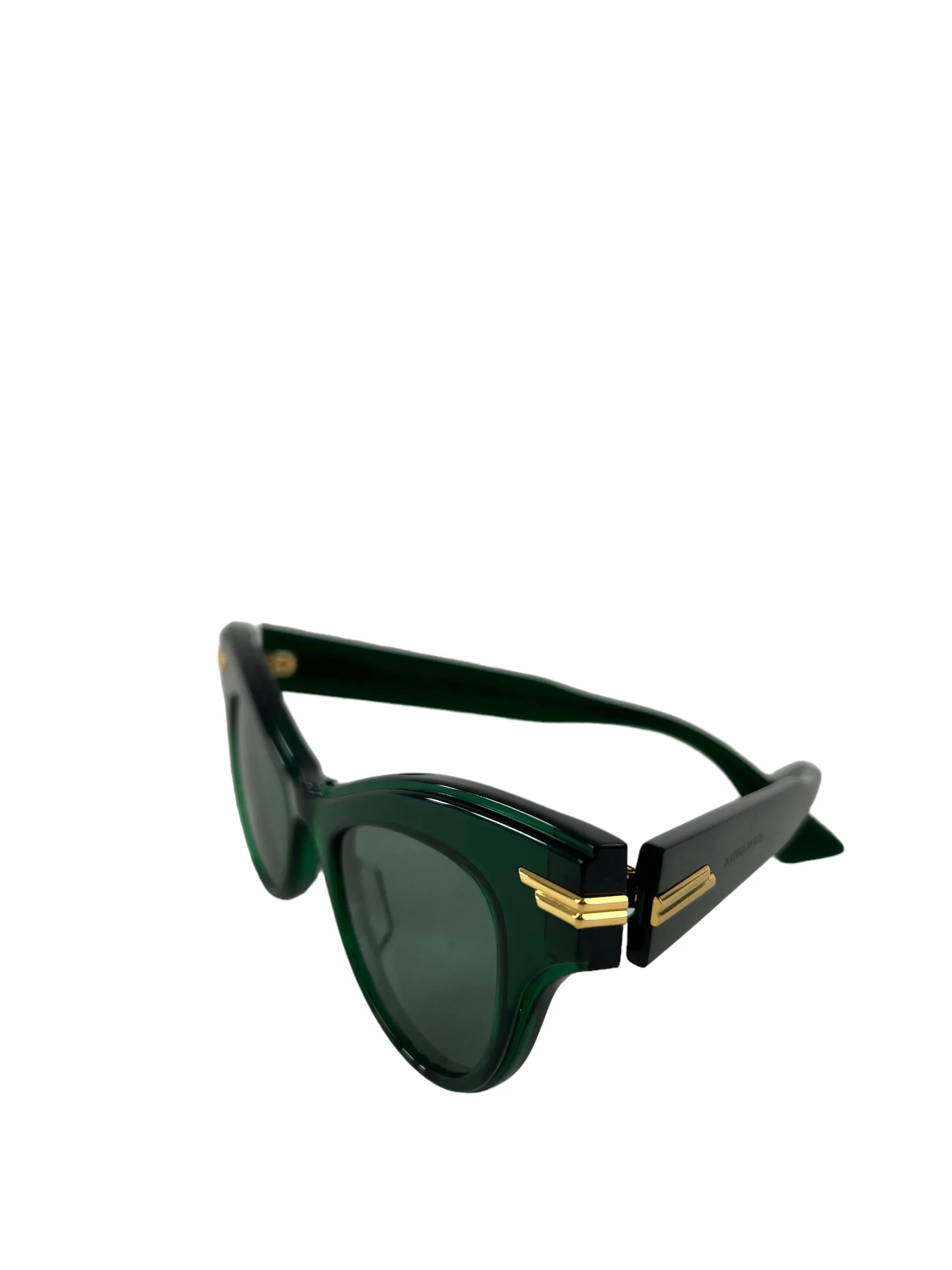 Bottega Venetta Emerald Green Cateye Sunglasses